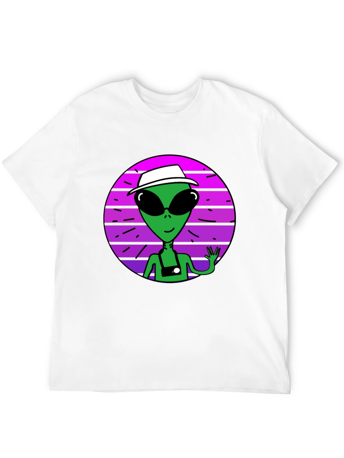 Retro Alien Tourist Graphic T-Shirt