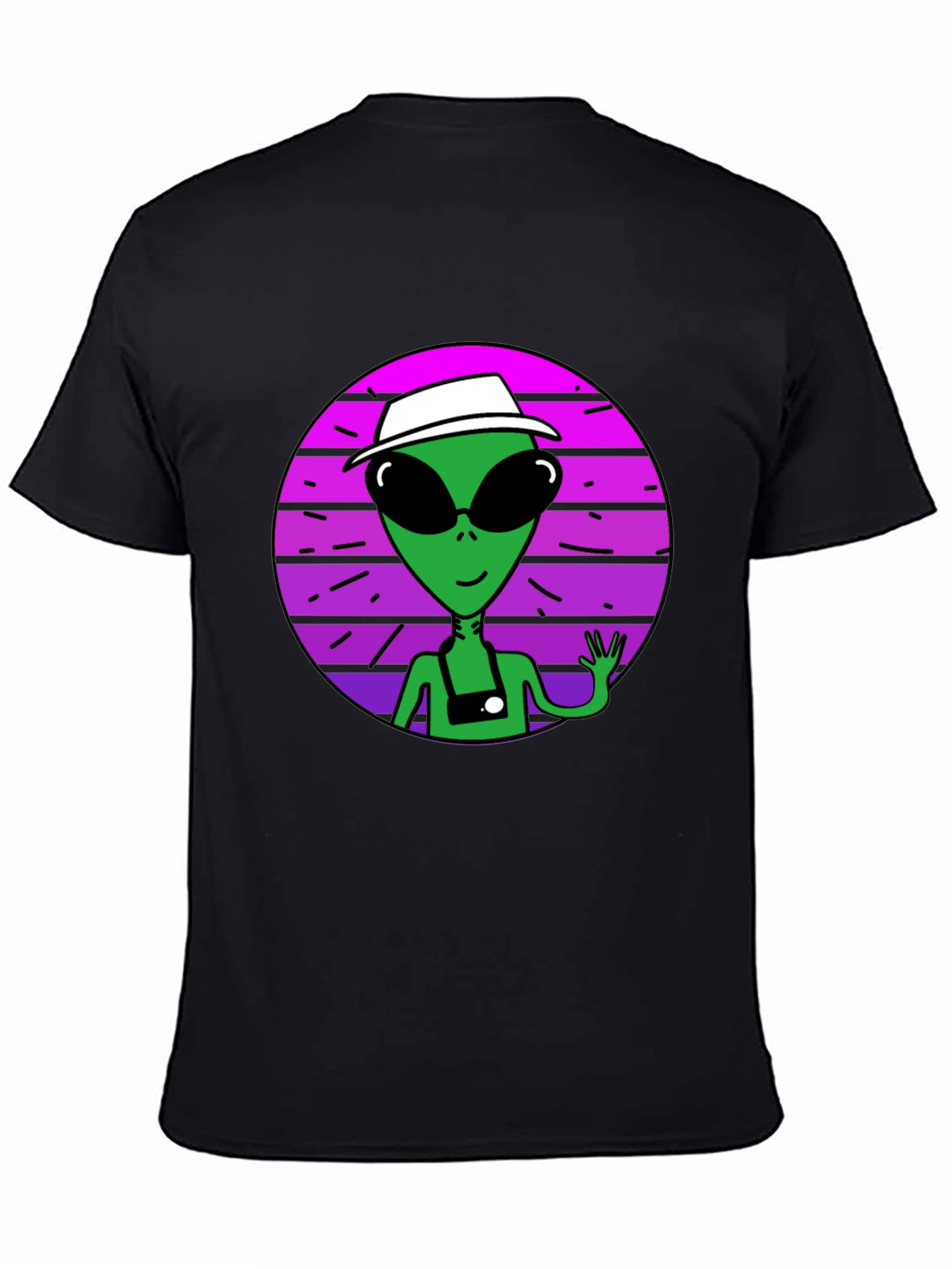 Retro Alien Tourist Graphic T-Shirt