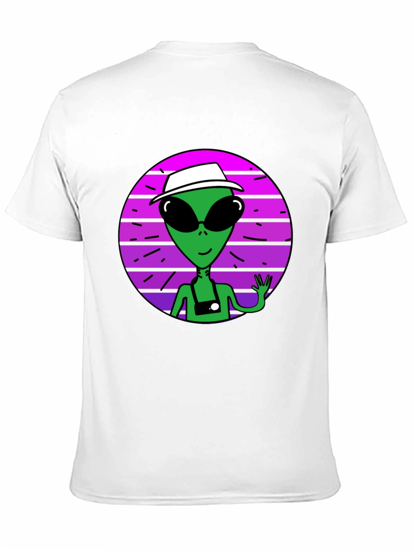 Retro Alien Tourist Graphic T-Shirt