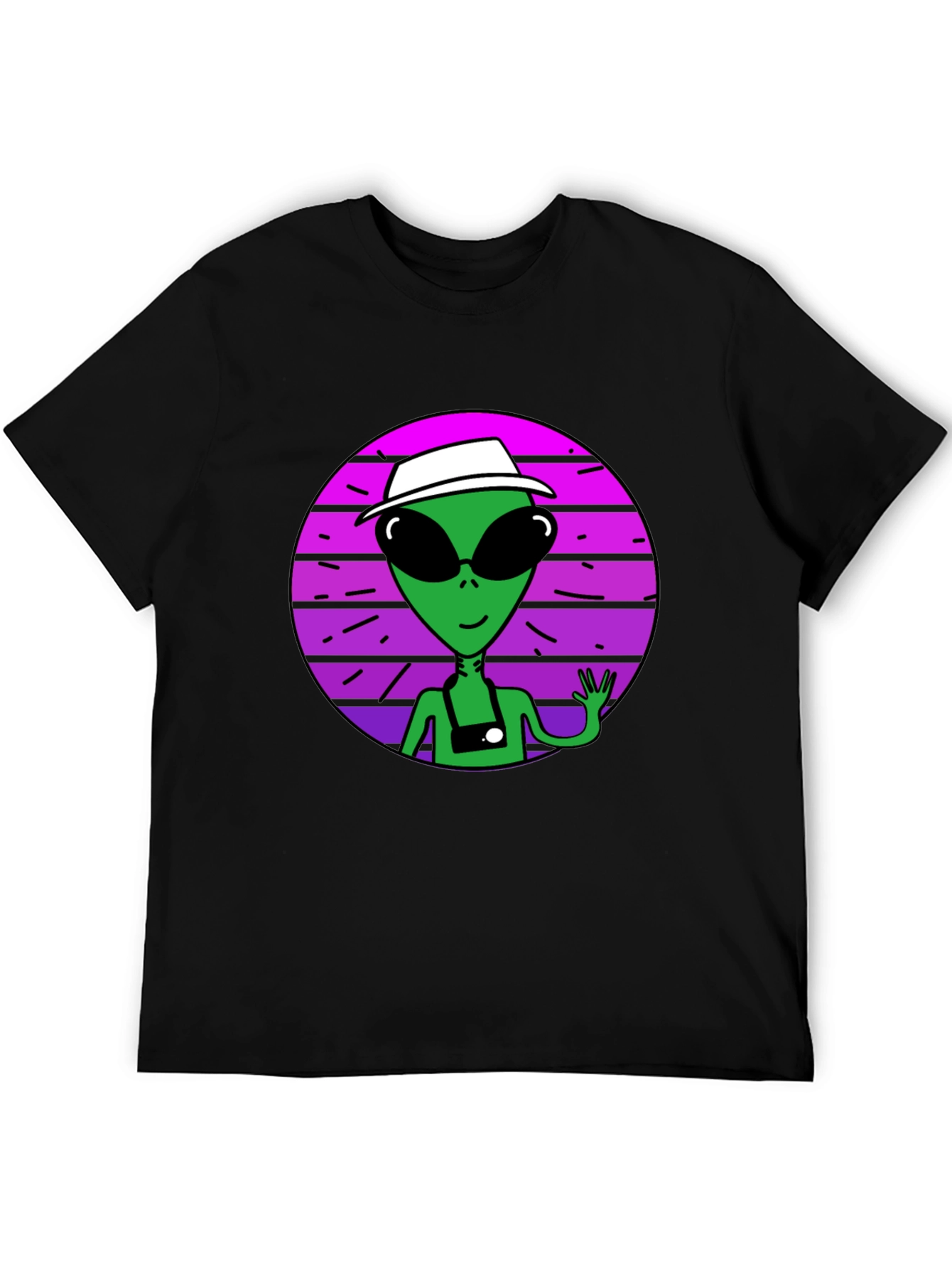 Retro Alien Tourist Graphic T-Shirt