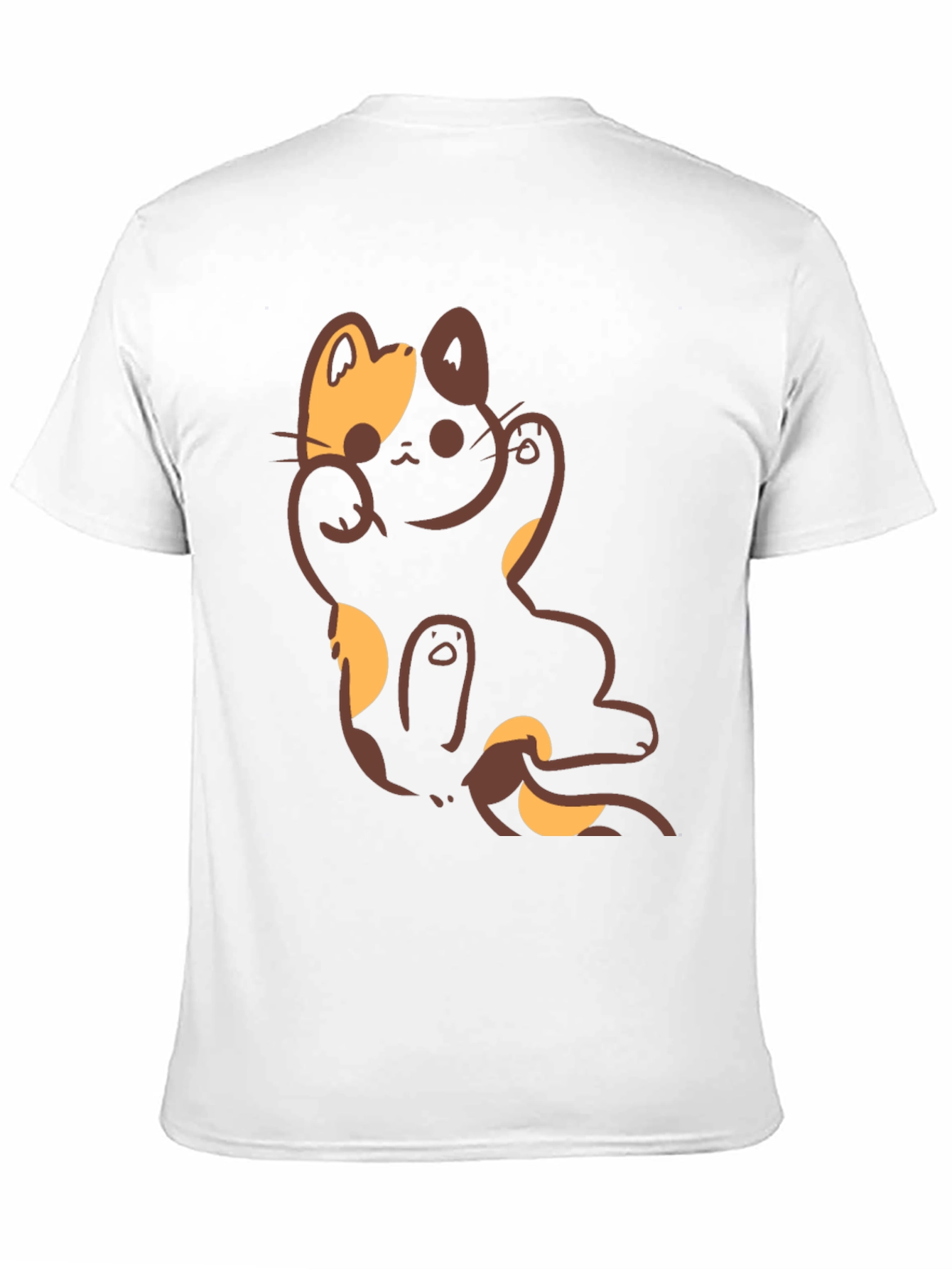 Lucky Cat Graphic Black T-Shirt