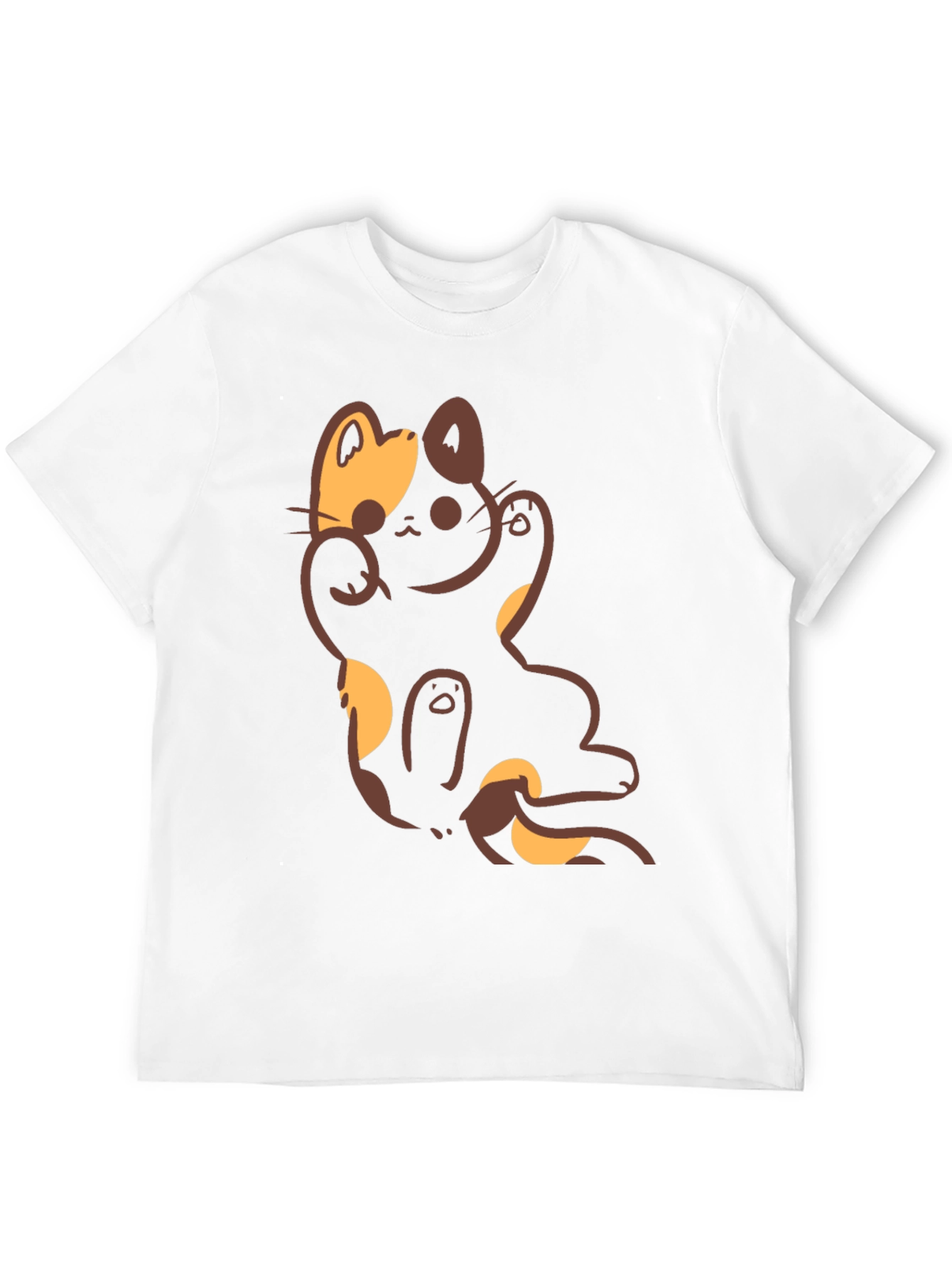 Lucky Cat Graphic Black T-Shirt