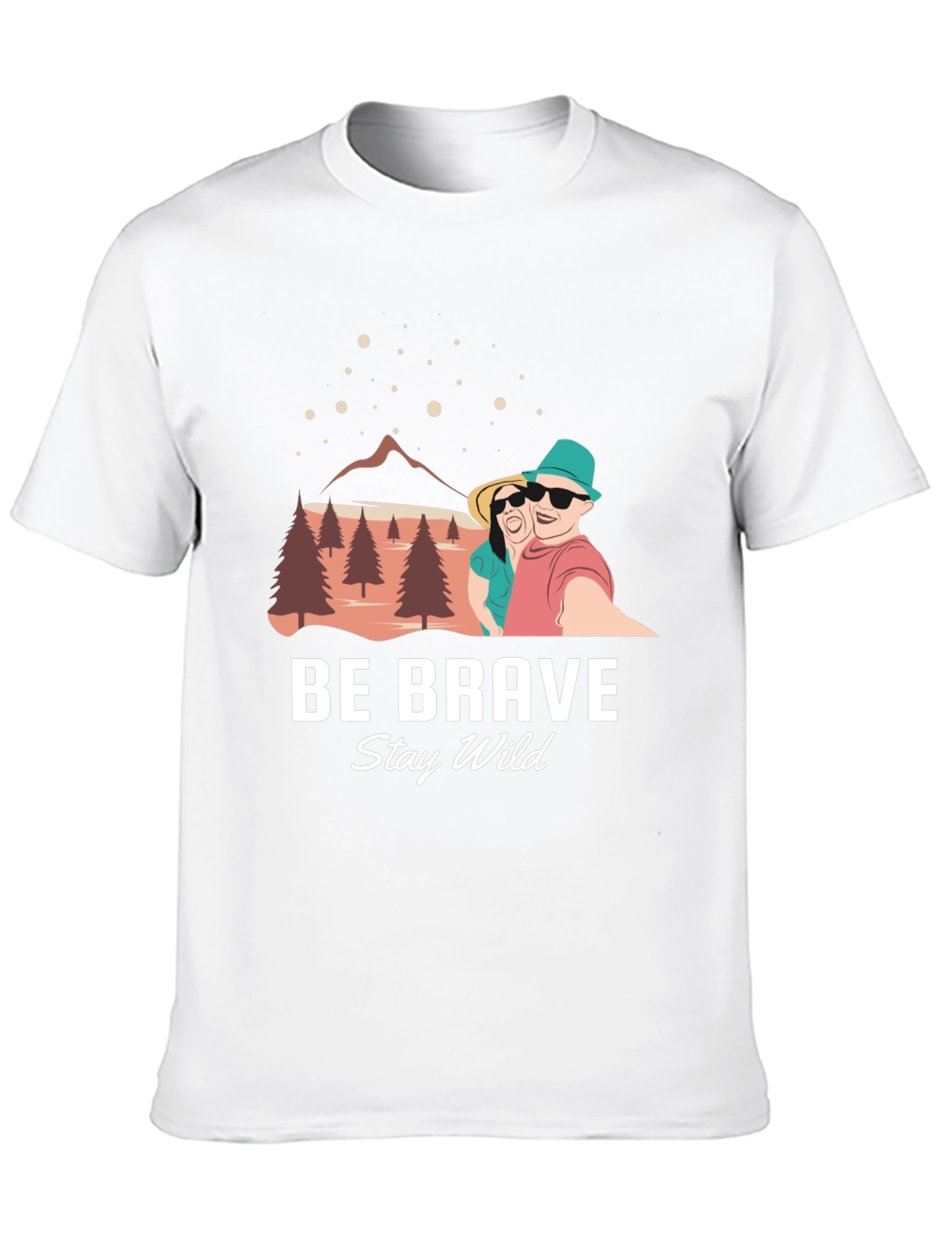 Be Brave Stay Wild Black Graphic Tee