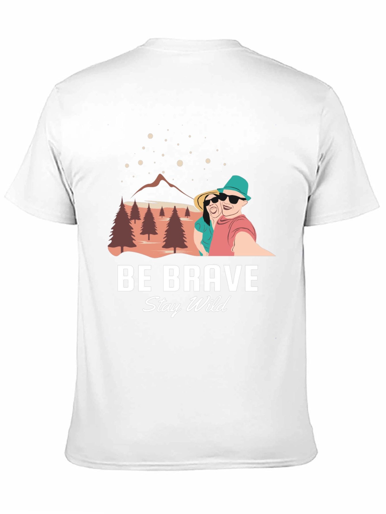 Be Brave Stay Wild Black Graphic Tee