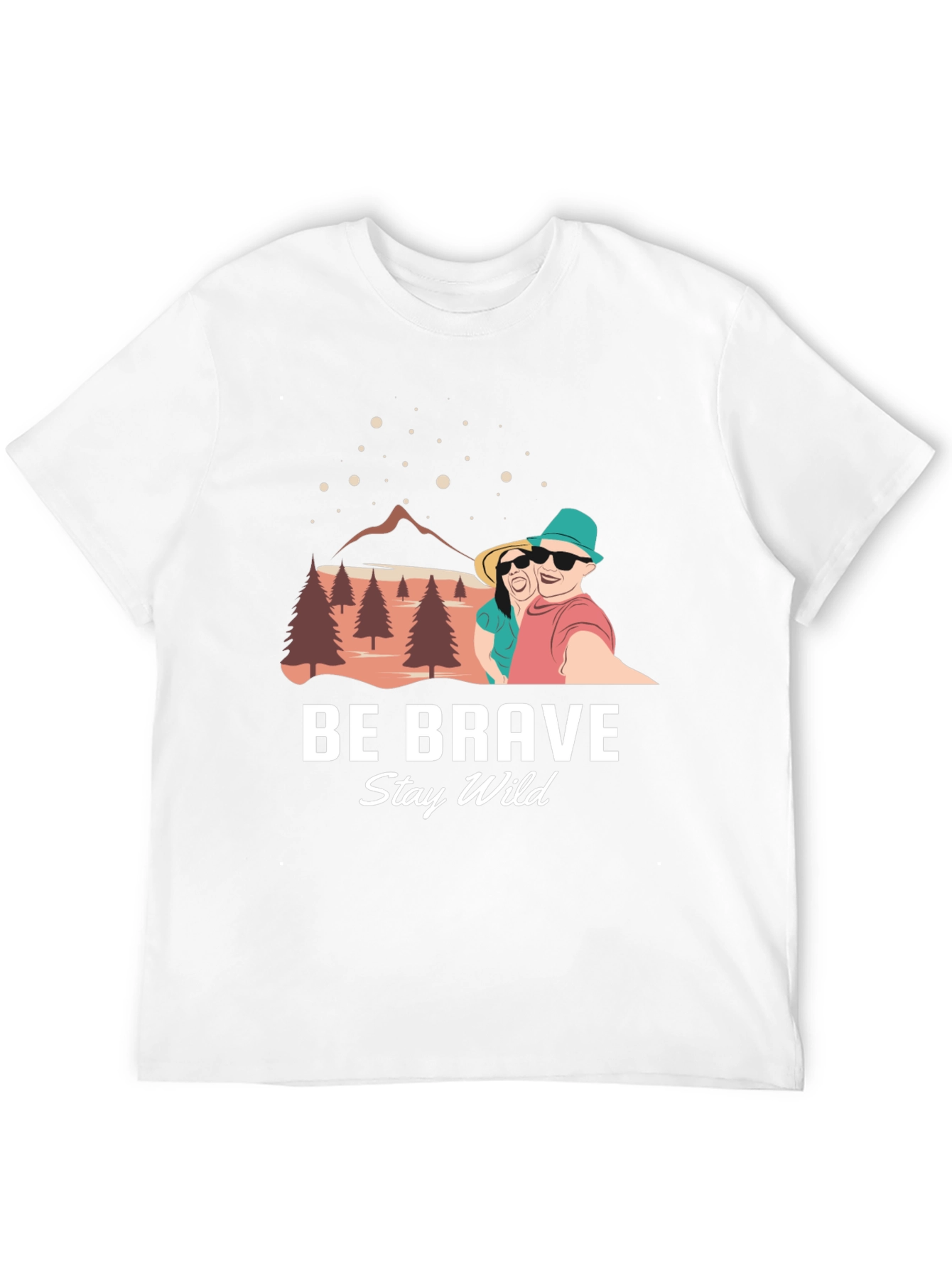 Be Brave Stay Wild Black Graphic Tee
