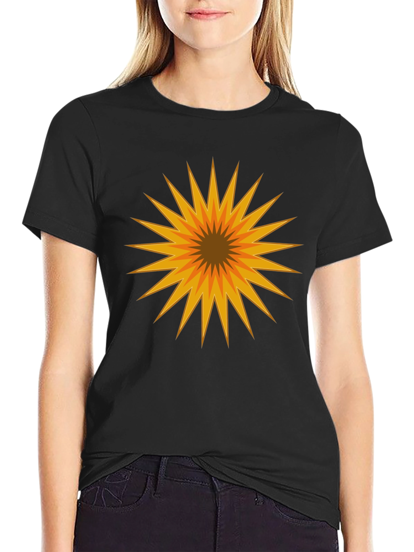 Starburst Graphic Tee - Bold Geometric Design