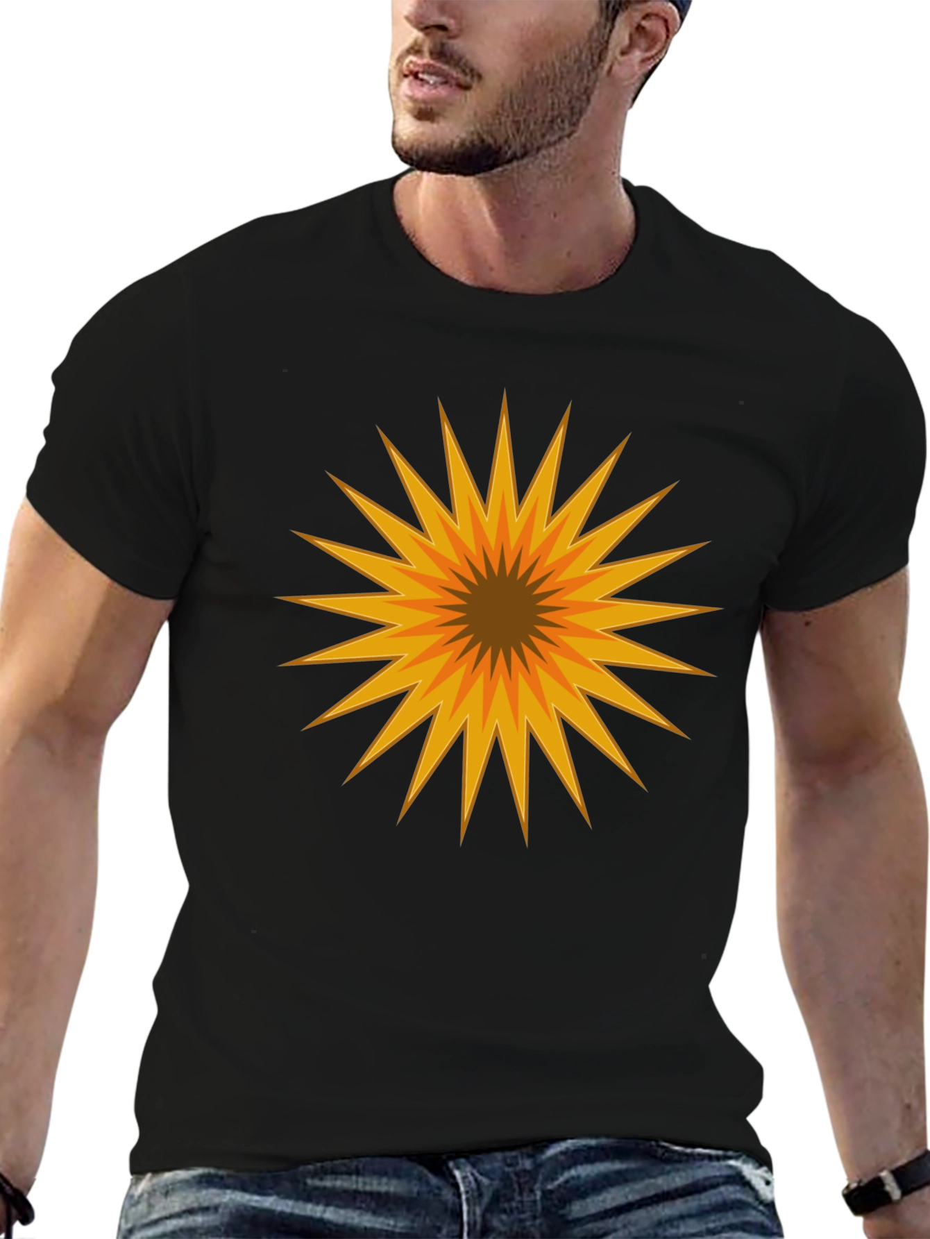 Starburst Graphic Tee - Bold Geometric Design
