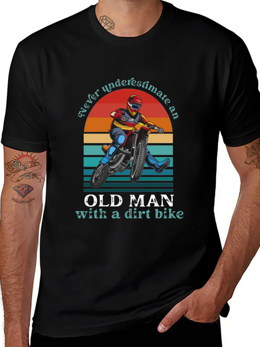 Old Man Dirt Bike Graphic Tee