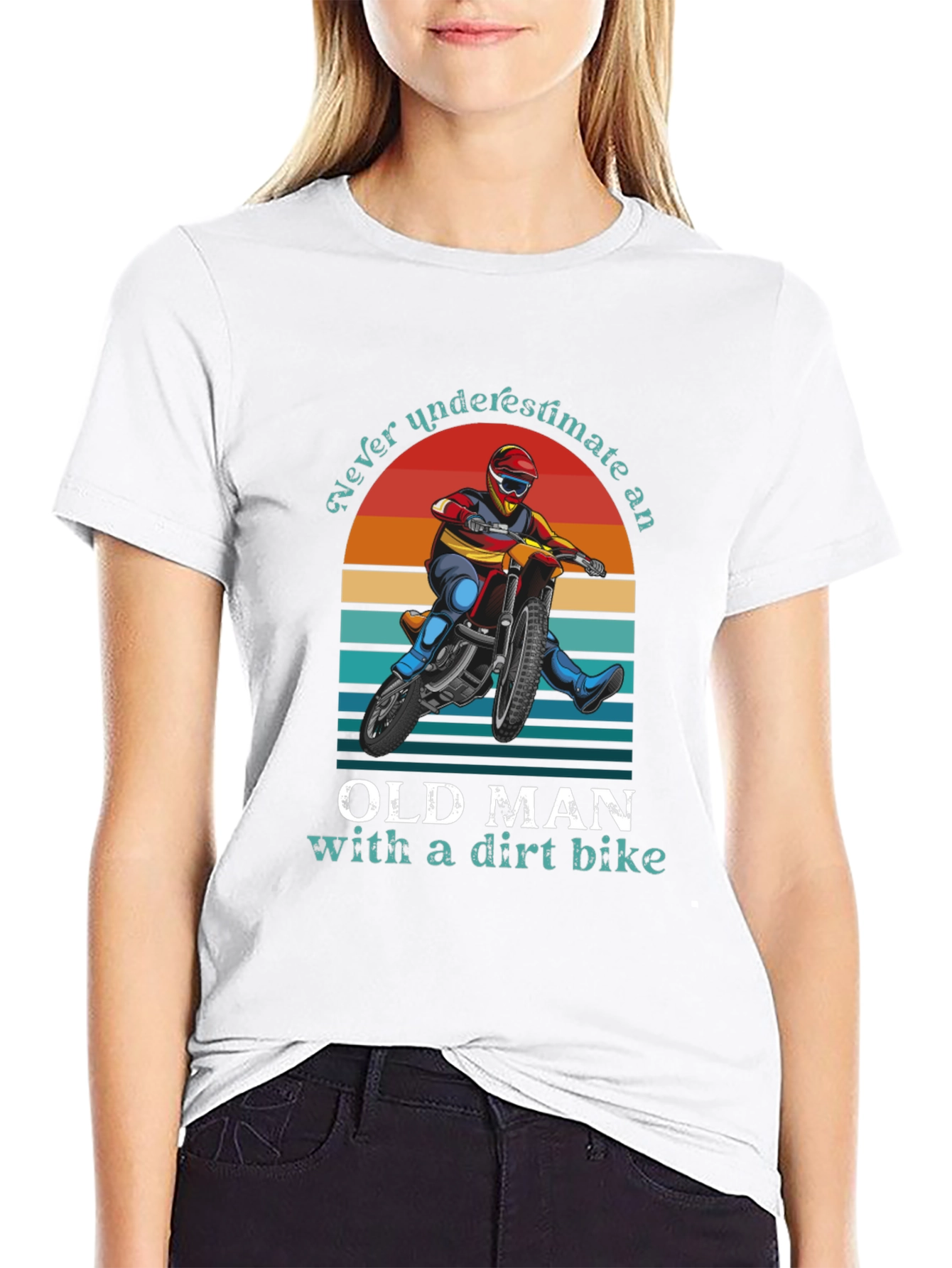 Old Man Dirt Bike Graphic Tee