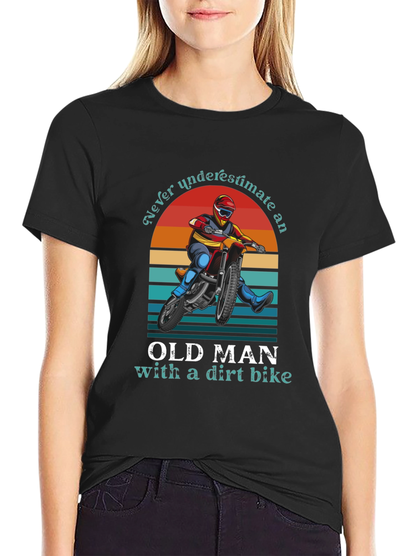 Old Man Dirt Bike Graphic Tee