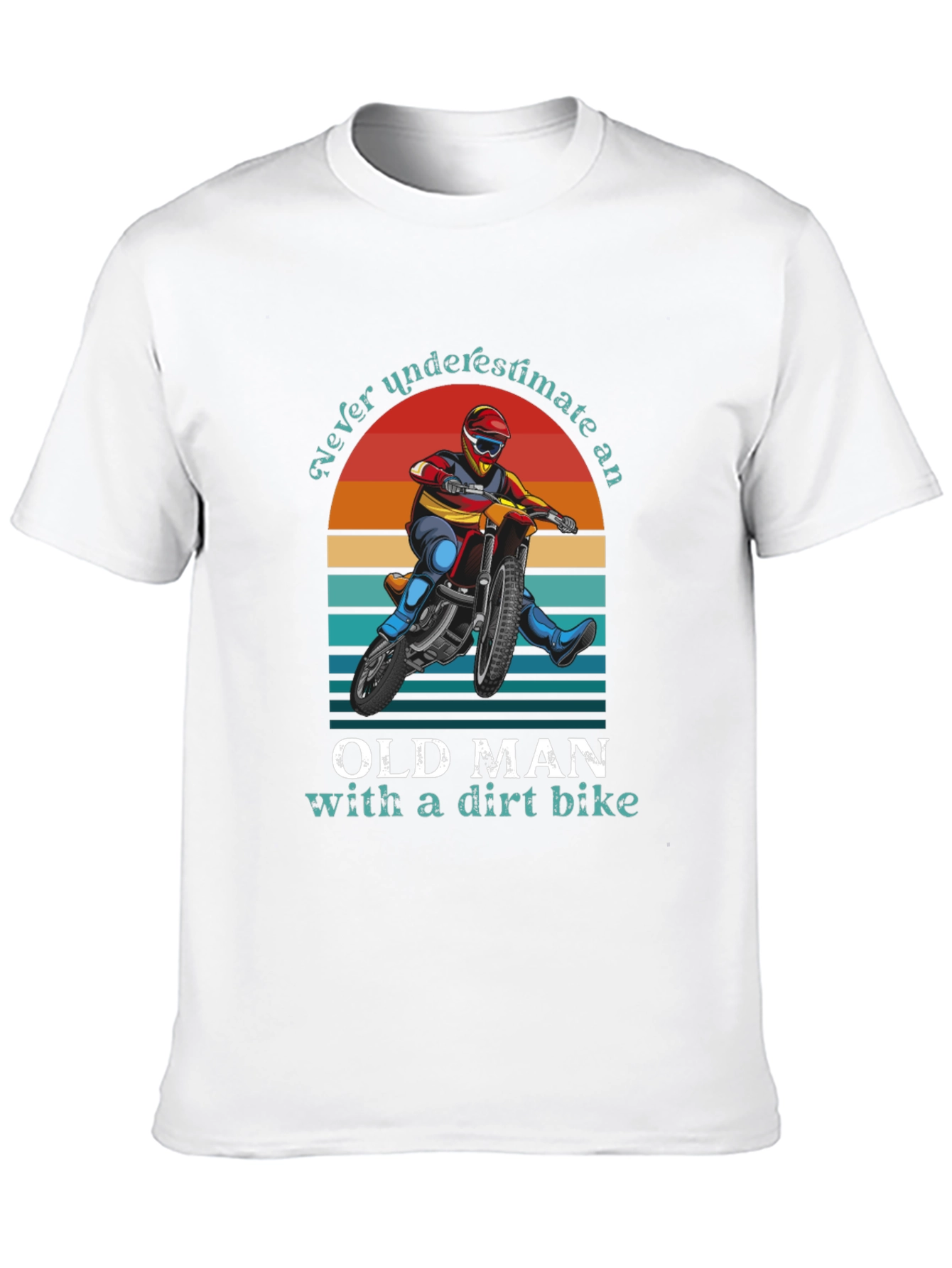 Old Man Dirt Bike Graphic Tee