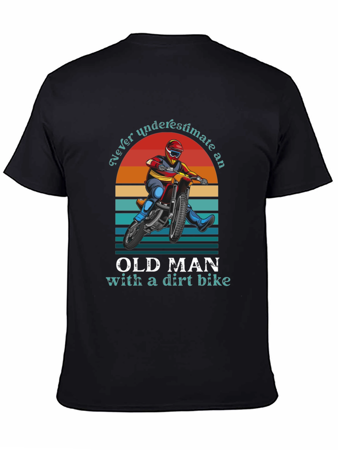 Old Man Dirt Bike Graphic Tee