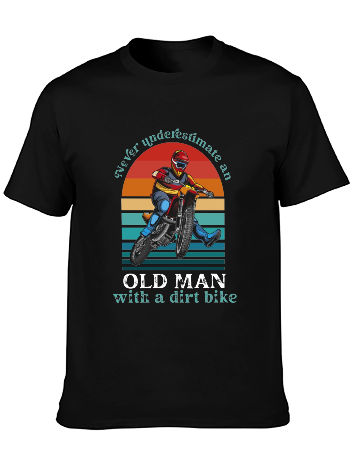 Old Man Dirt Bike Graphic Tee