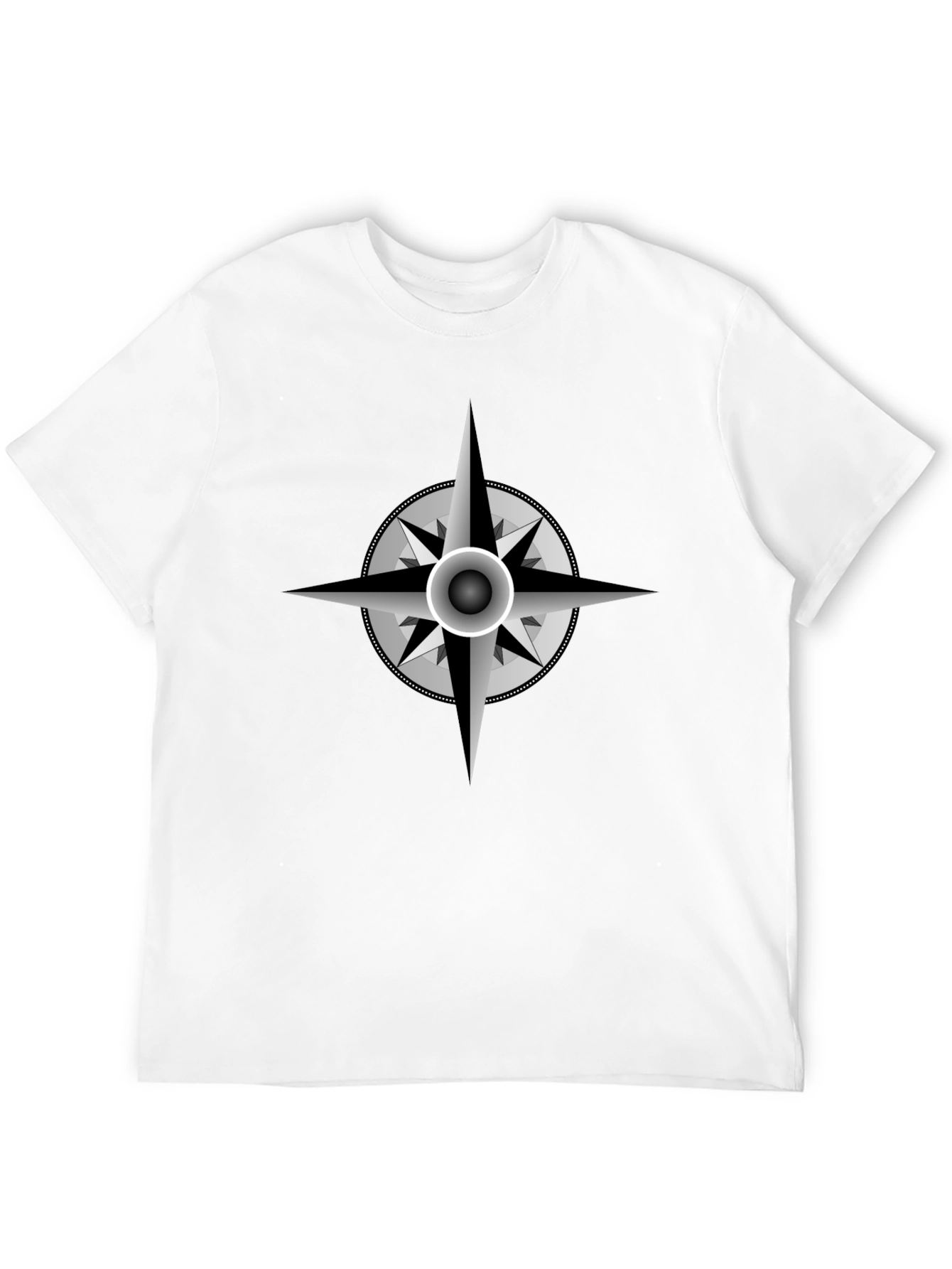 Compass Rose Graphic Black T-Shirt