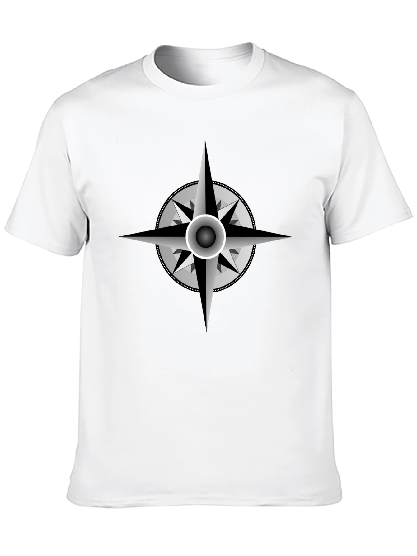 Compass Rose Graphic Black T-Shirt