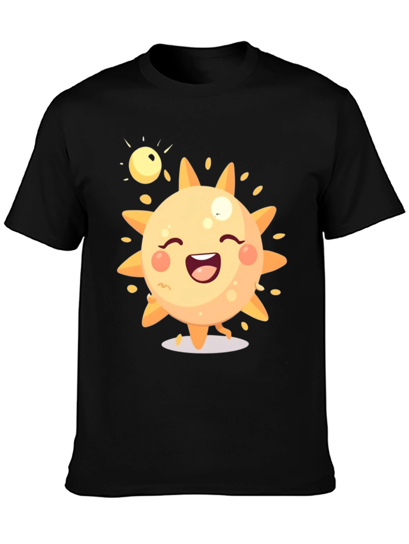 Happy Sun Graphic T-Shirt - Mens Black Tee