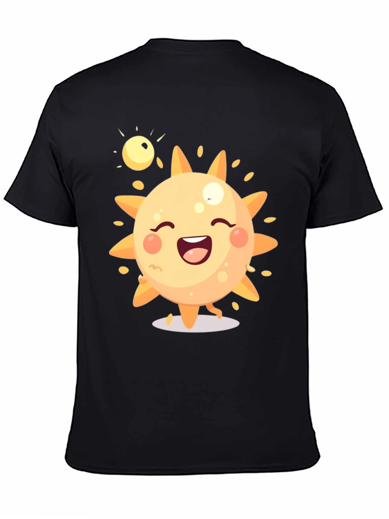 Happy Sun Graphic T-Shirt - Mens Black Tee
