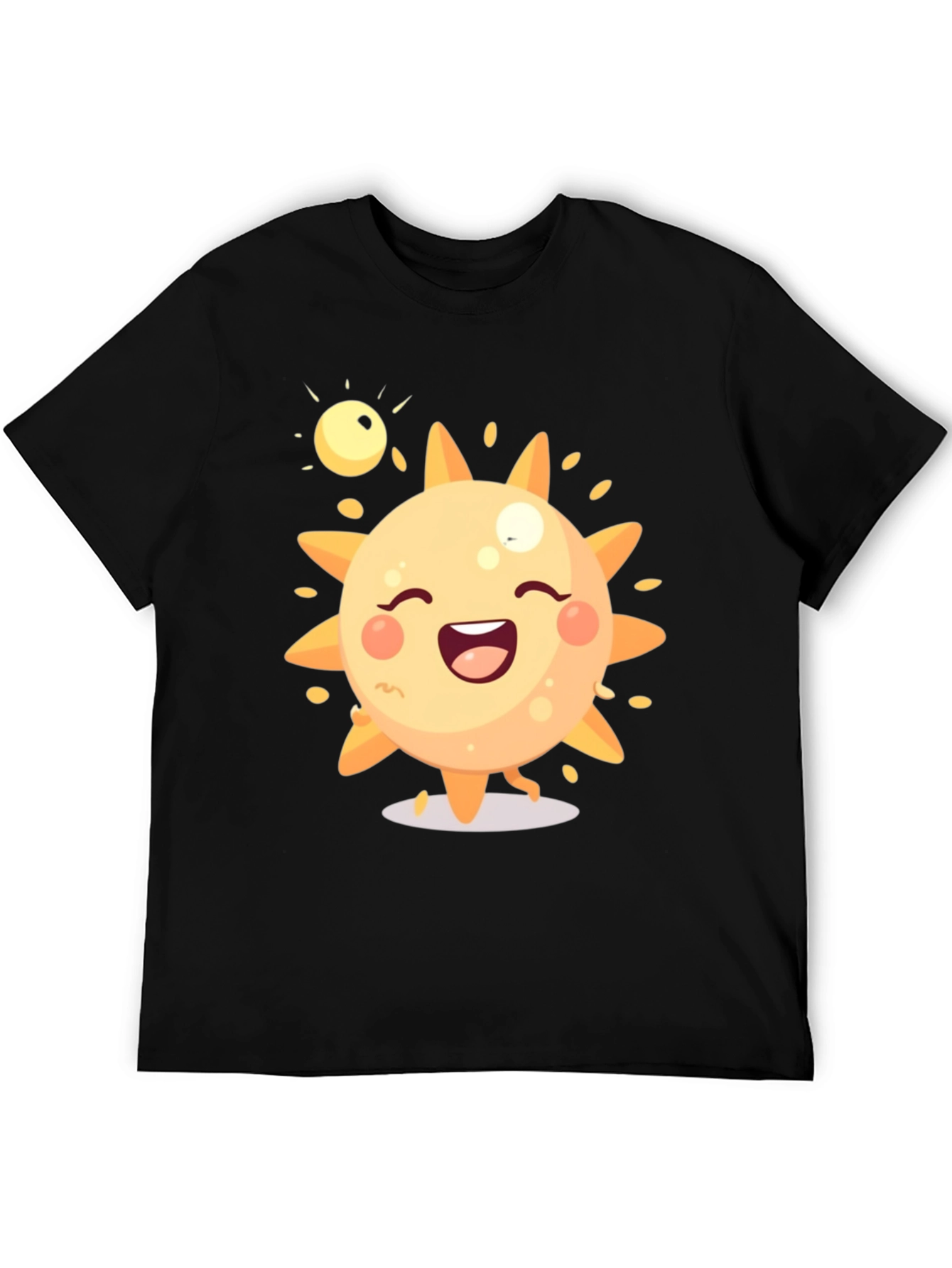 Happy Sun Graphic T-Shirt - Mens Black Tee