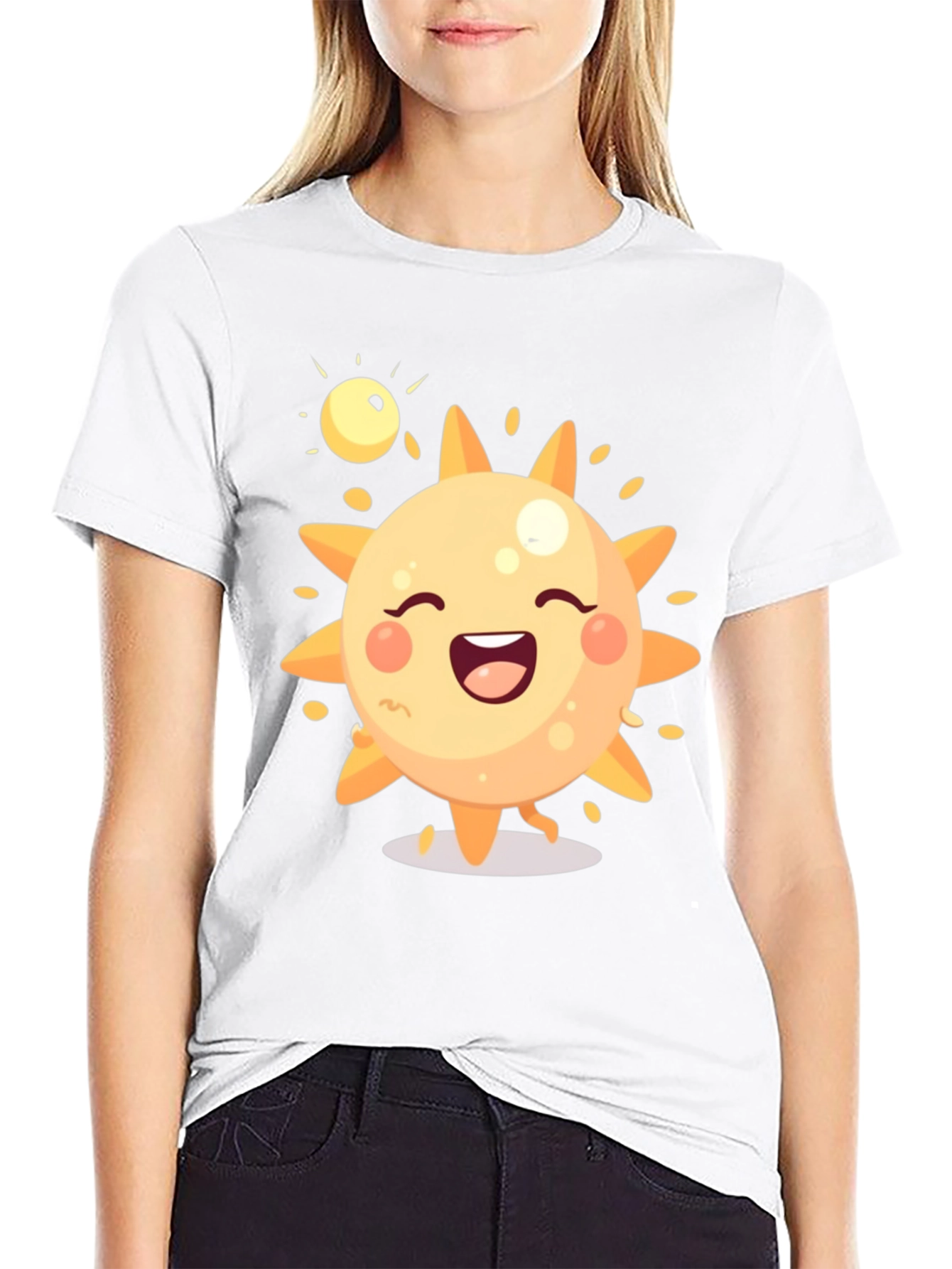 Happy Sun Graphic T-Shirt - Mens Black Tee