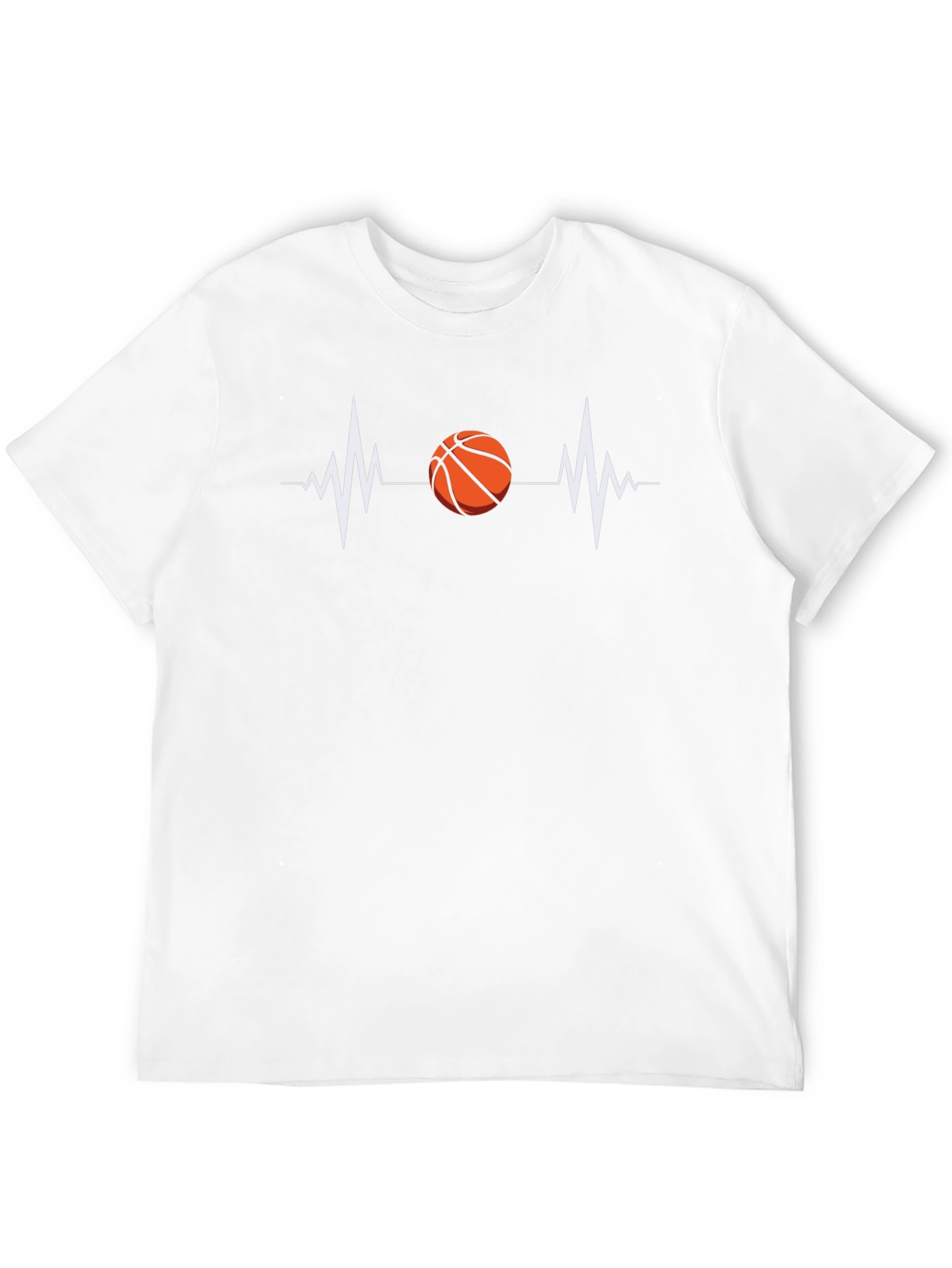 Basketball Heartbeat T-Shirt - Sporty Tee