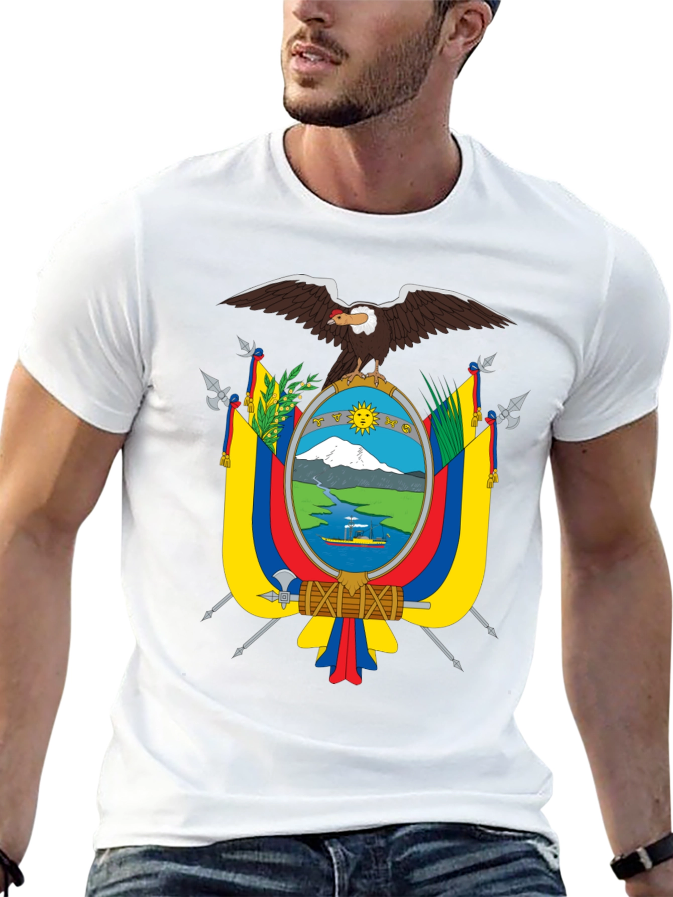 Ecuador Coat of Arms Black T-Shirt