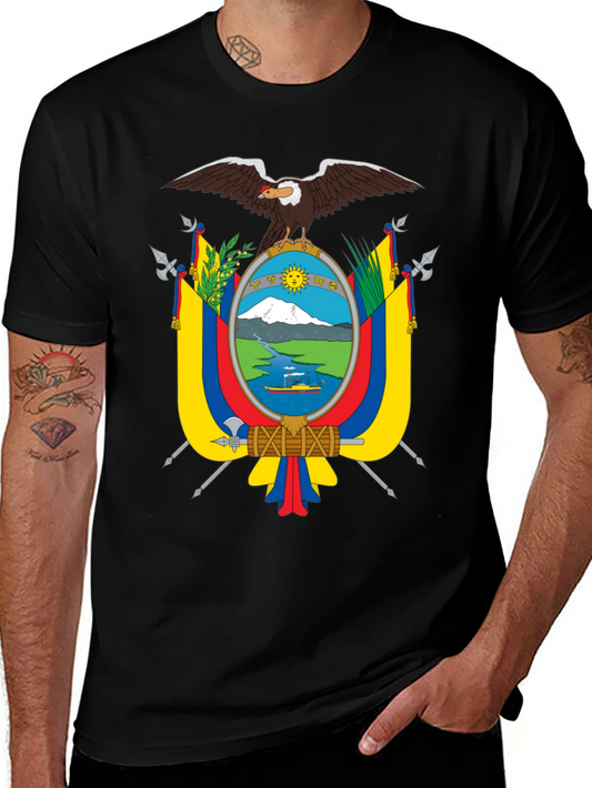 Ecuador Coat of Arms Black T-Shirt