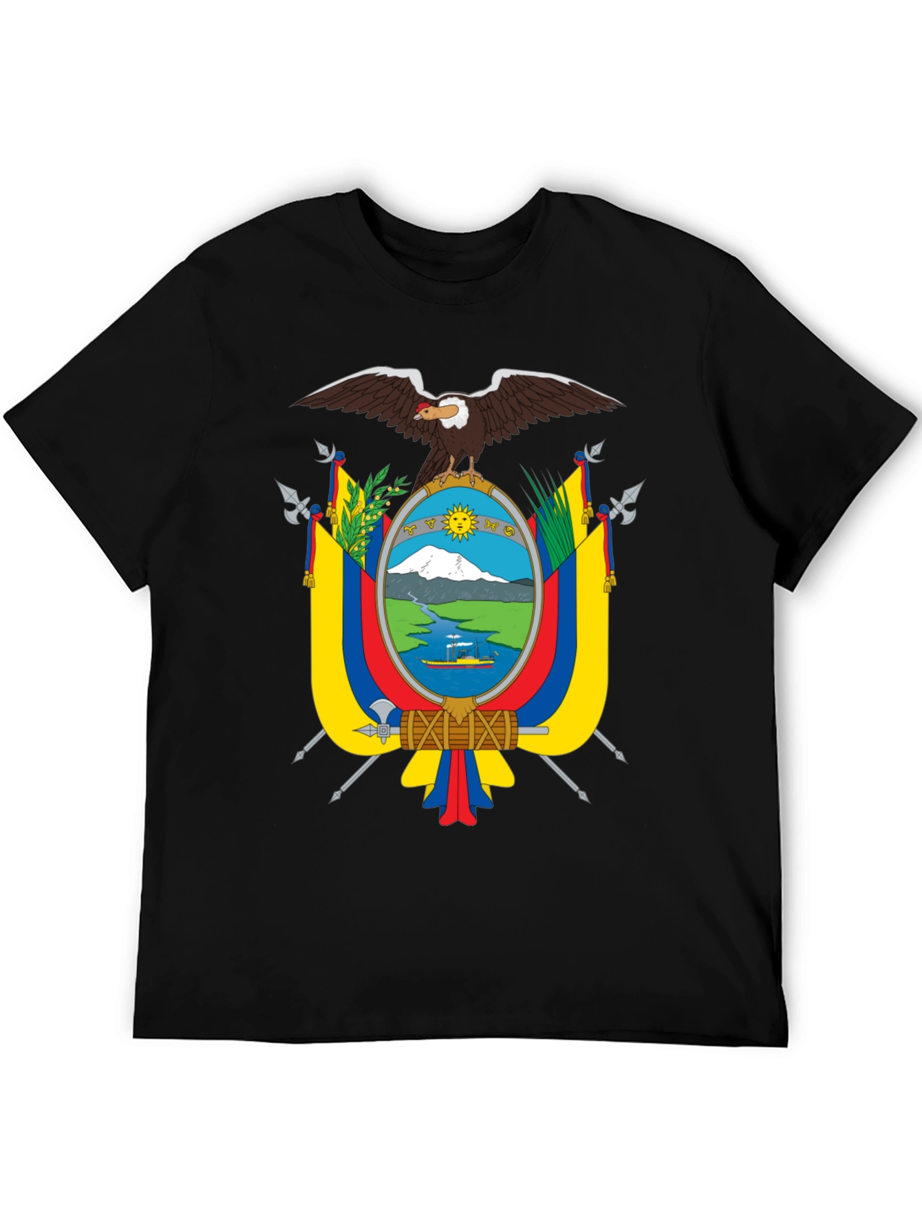 Ecuador Coat of Arms Black T-Shirt
