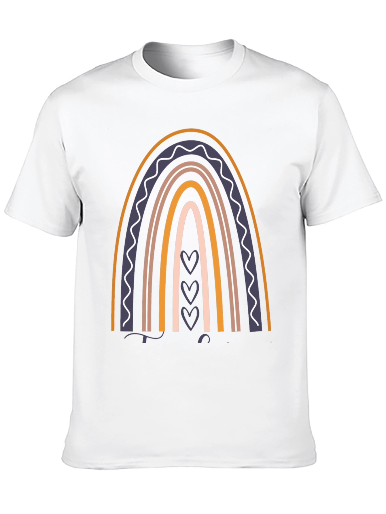 Boho Rainbow Heart Graphic Tee