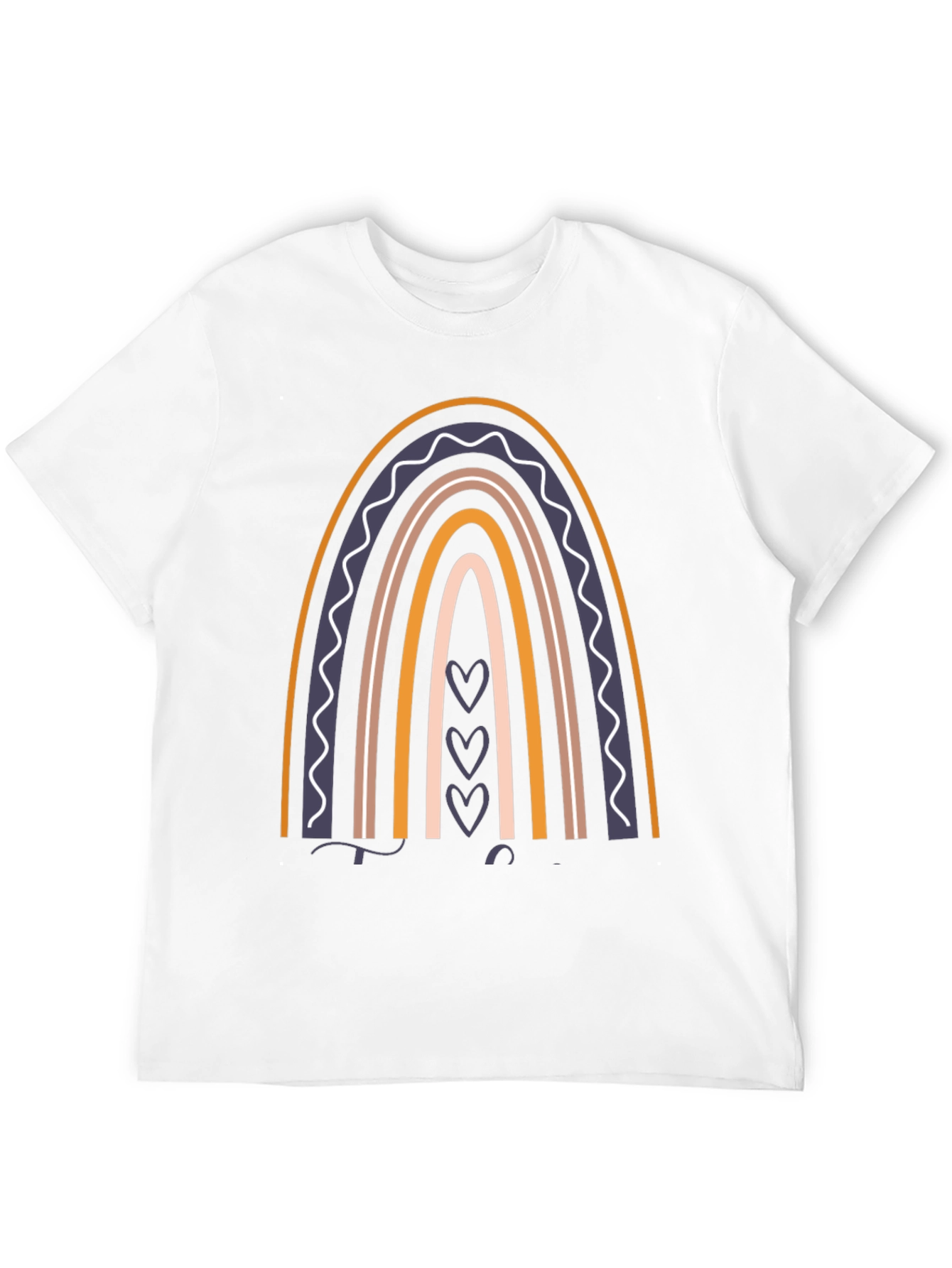 Boho Rainbow Heart Graphic Tee