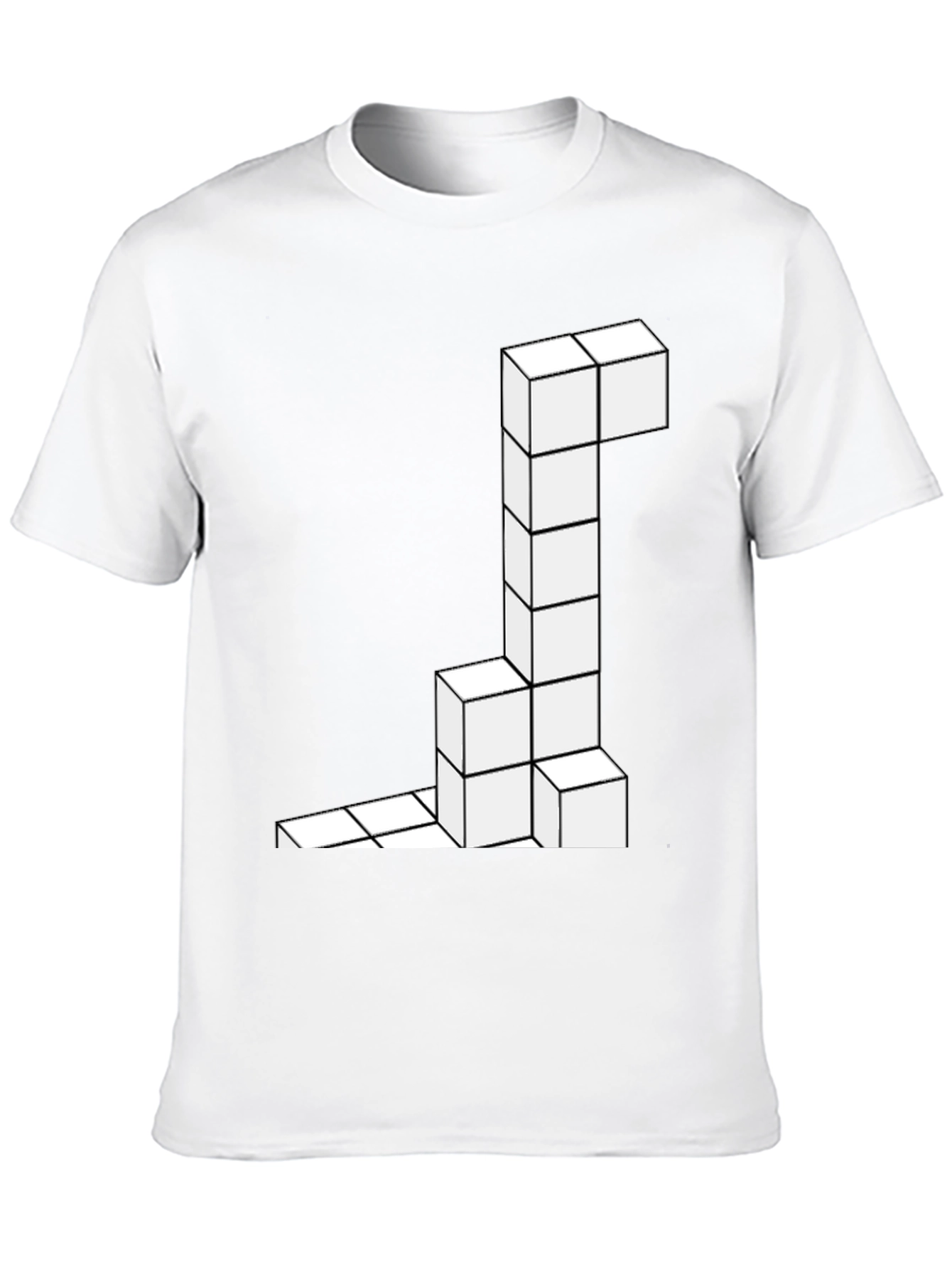 Tetris Block Tee - Geeky Geometric Style