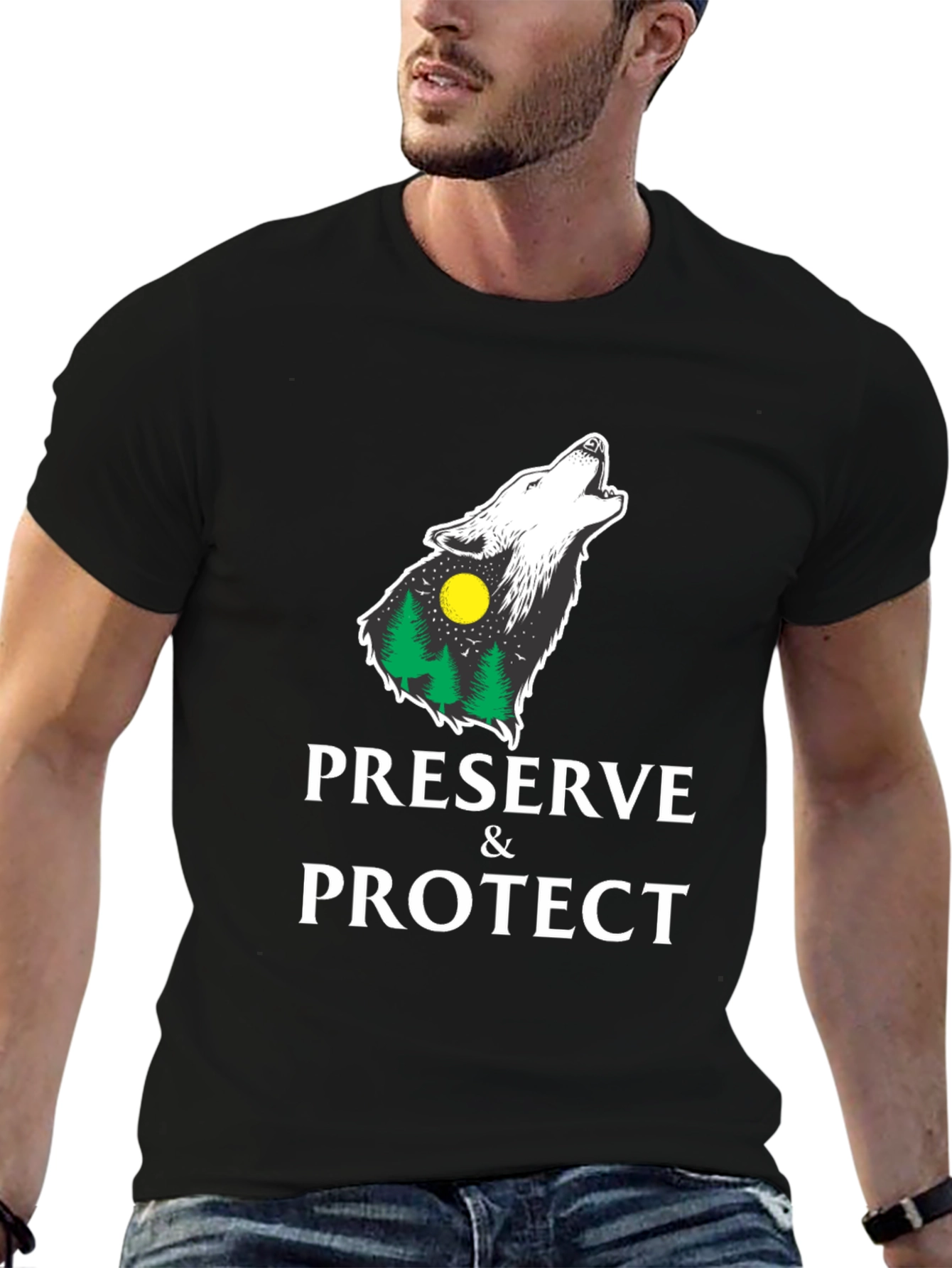 Preserve & Protect Wolf Graphic T-Shirt