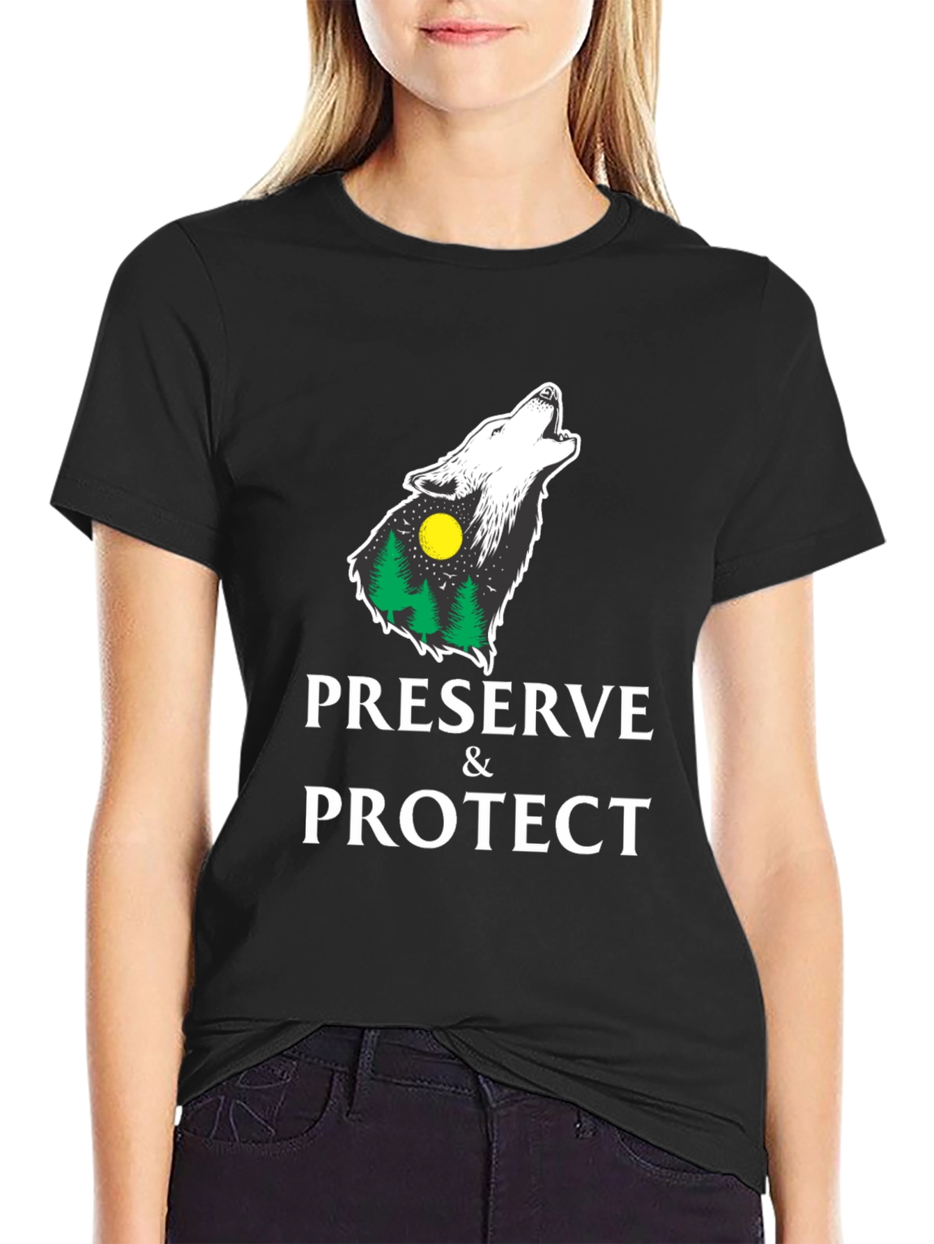 Preserve & Protect Wolf Graphic T-Shirt