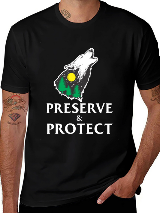 Preserve & Protect Wolf Graphic T-Shirt