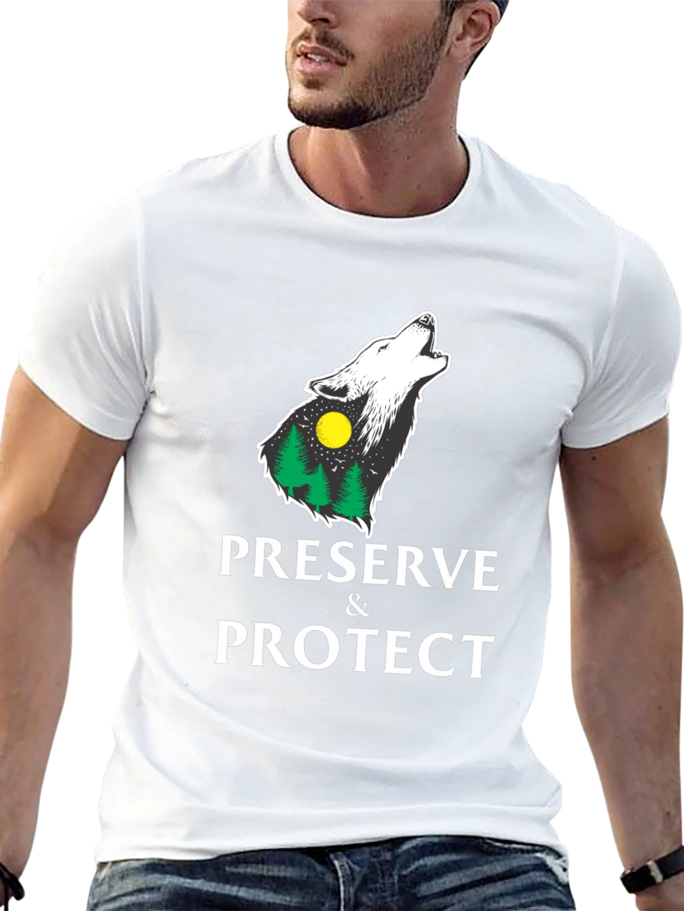 Preserve & Protect Wolf Graphic T-Shirt