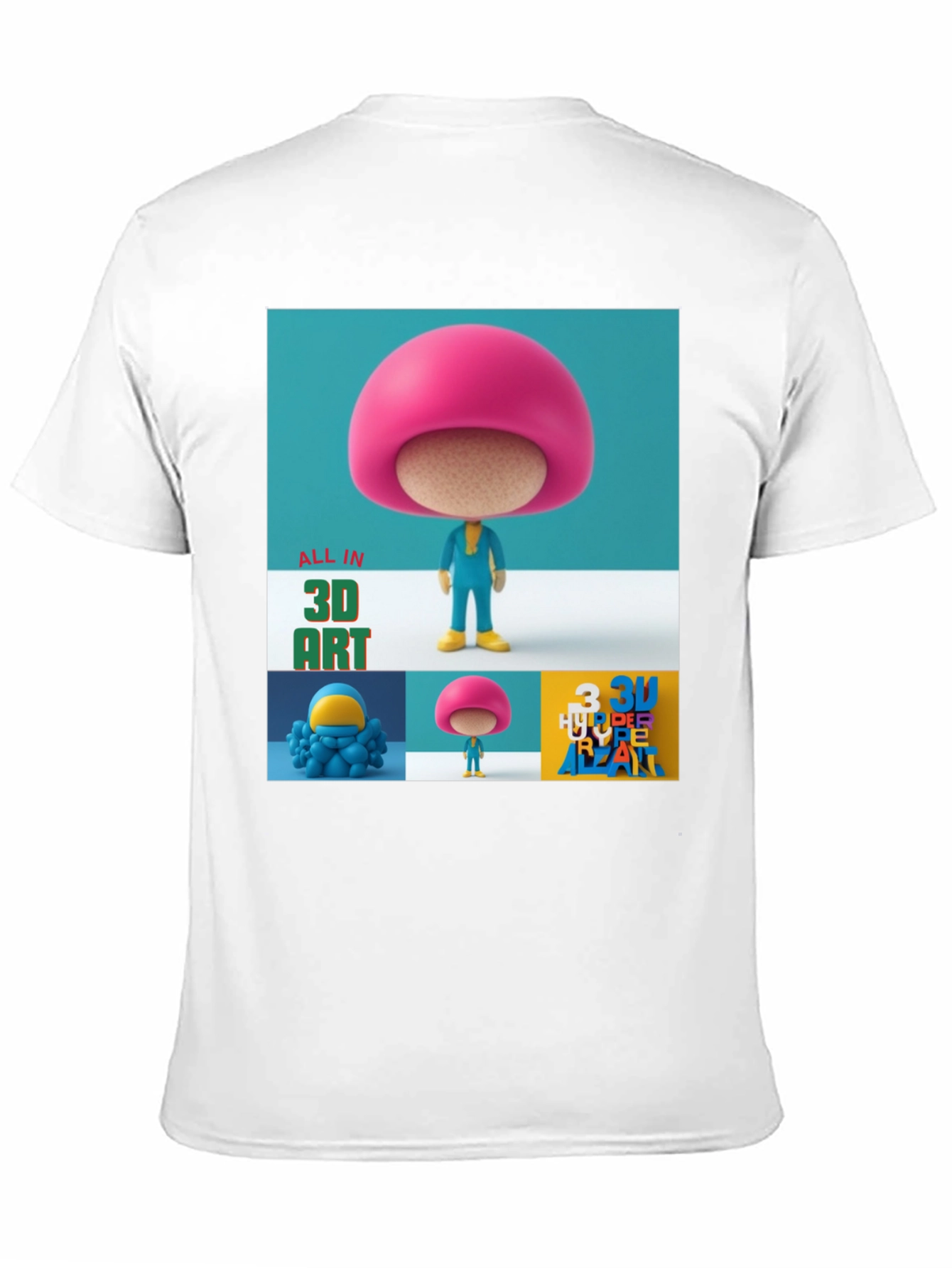 3D Art Graphic Print T-Shirt