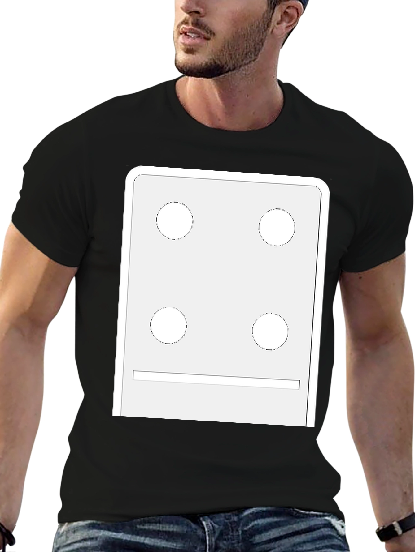 Dice Face Graphic Tee - Novelty T-Shirt
