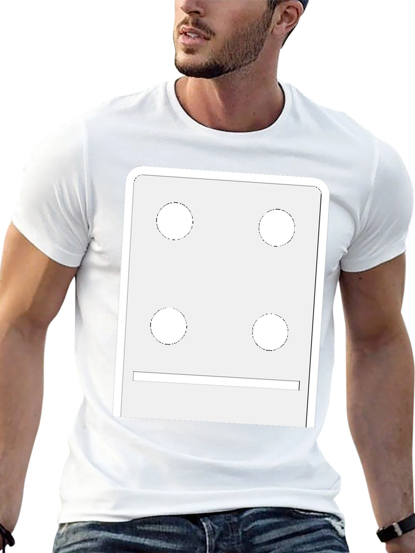 Dice Face Graphic Tee - Novelty T-Shirt