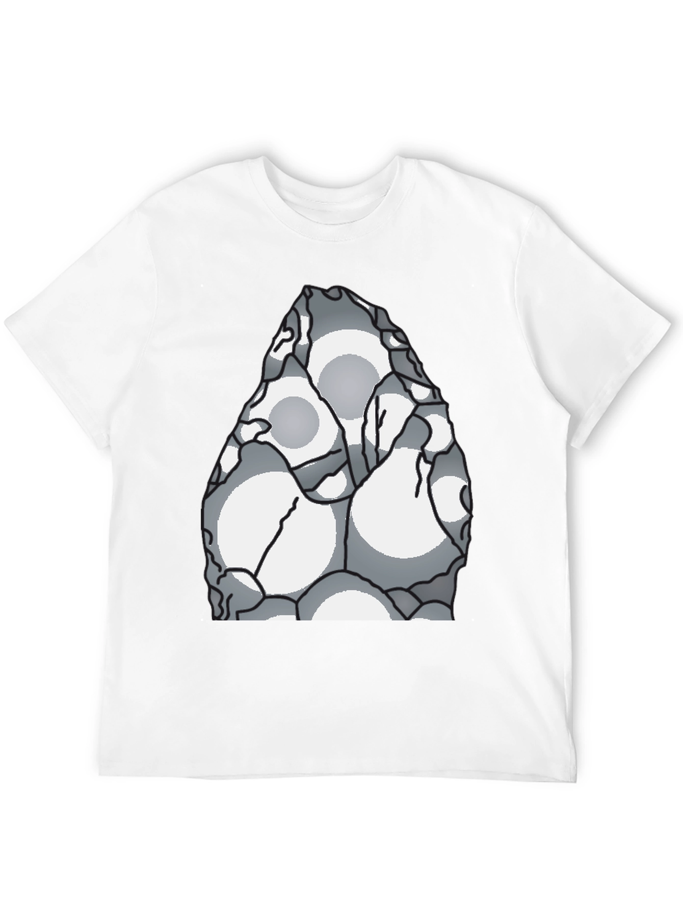 Abstract Circle Pattern Black T-Shirt