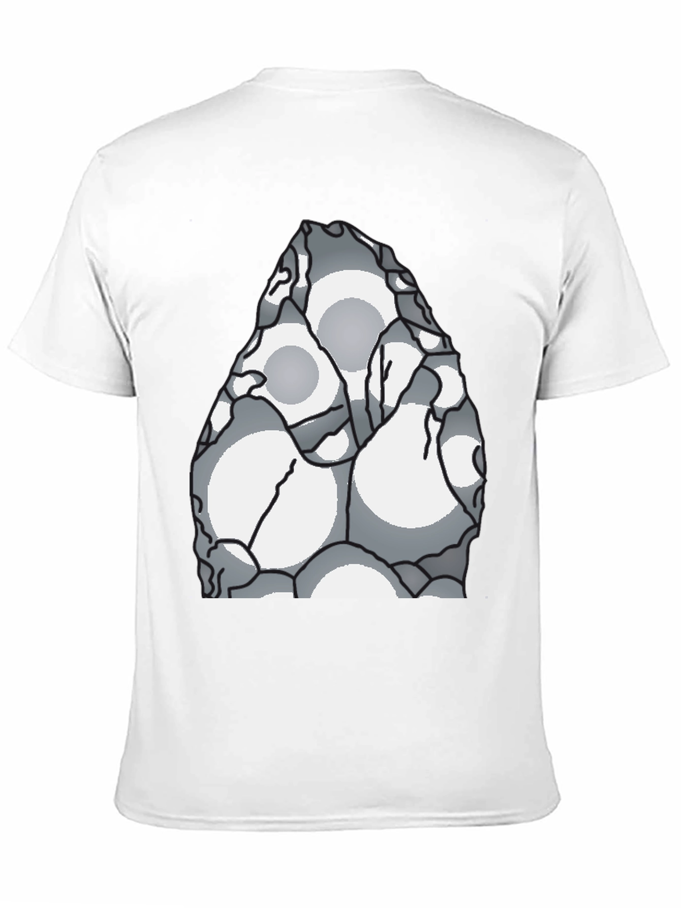Abstract Circle Pattern Black T-Shirt