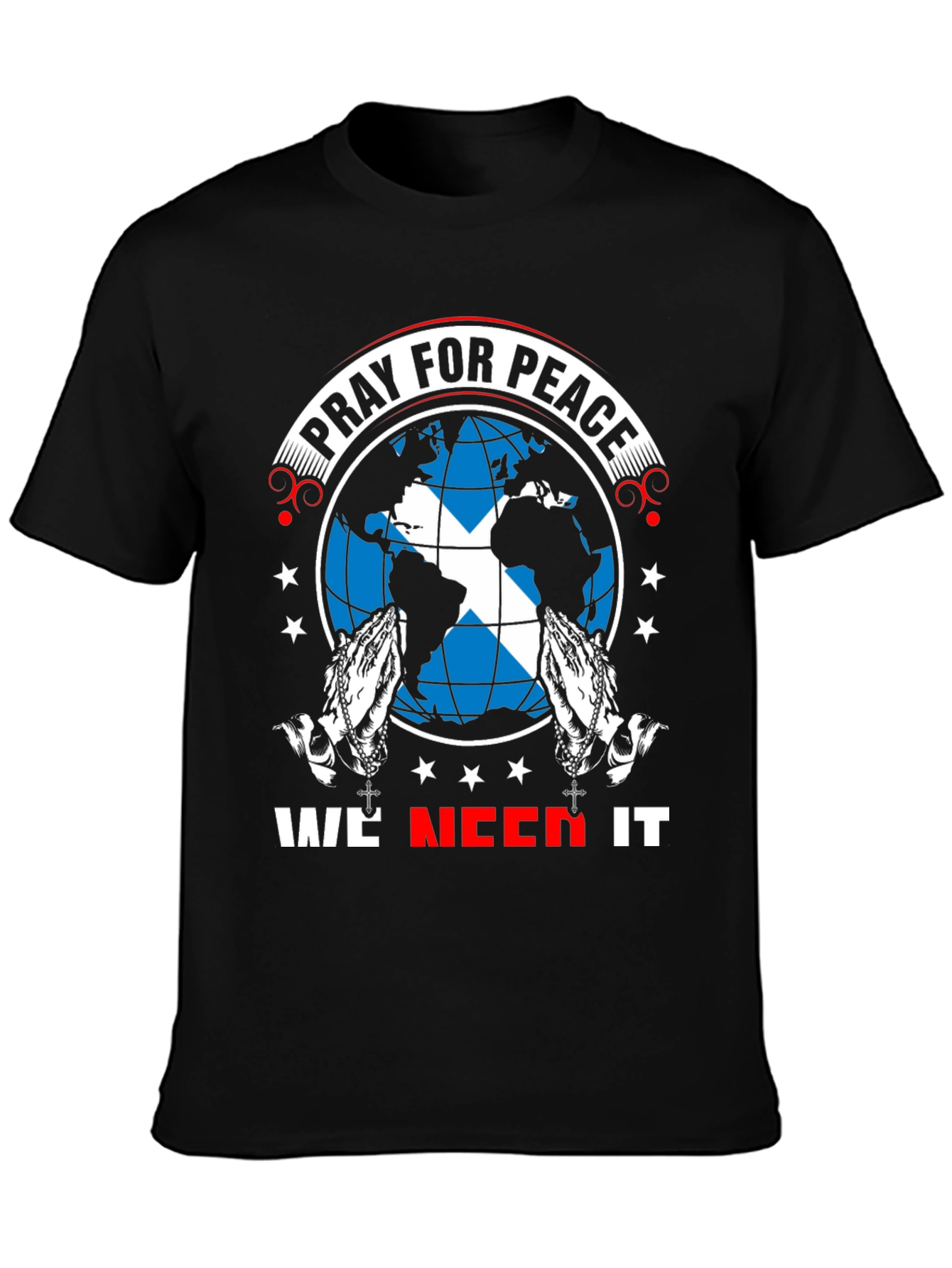 Pray for Peace T-Shirt - World Design
