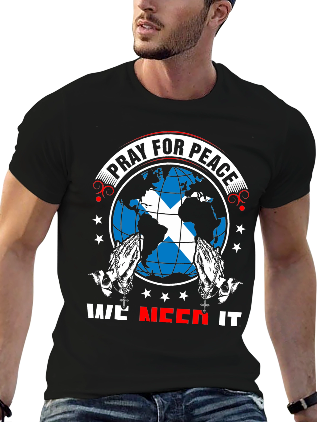 Pray for Peace T-Shirt - World Design