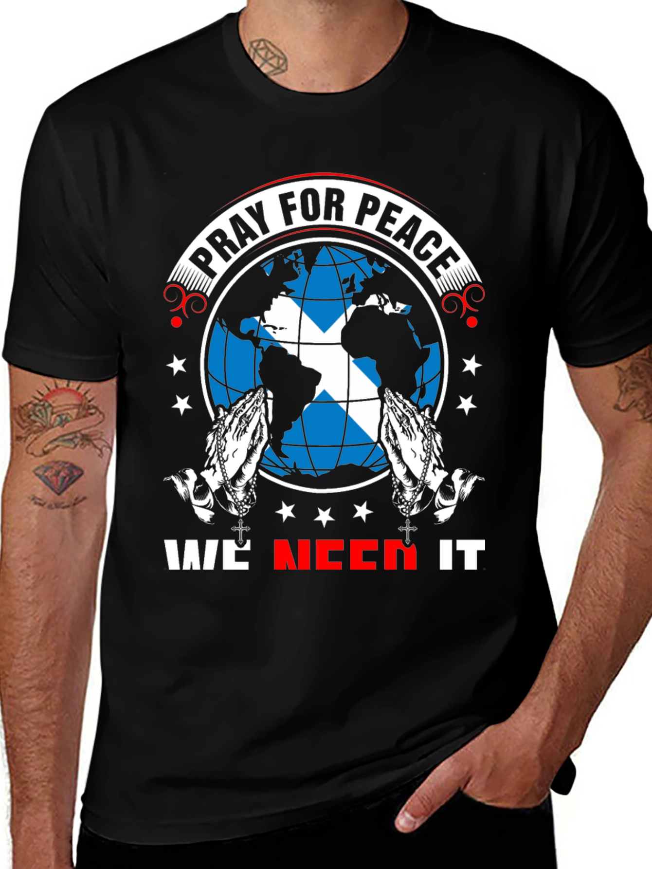 Pray for Peace T-Shirt - World Design