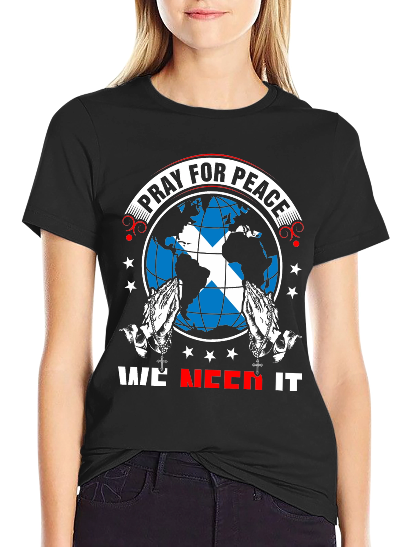 Pray for Peace T-Shirt - World Design