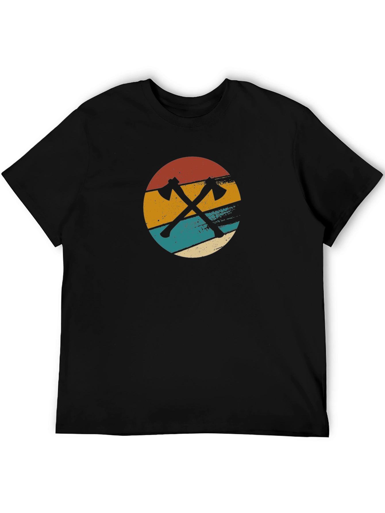 Retro Axe Graphic T-Shirt - Lumberjack Style