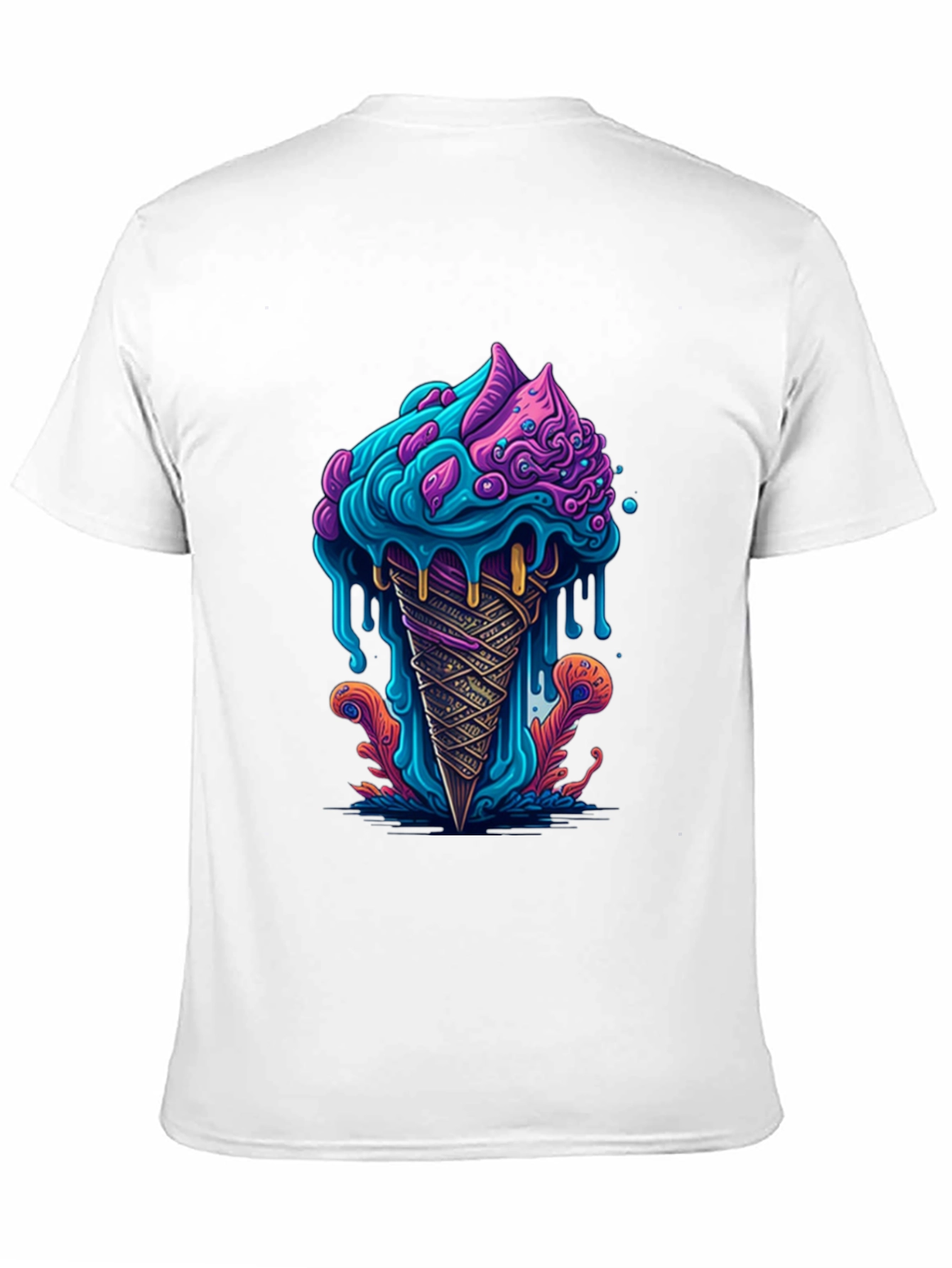Psychedelic Ice Cream Cone Graphic Tee