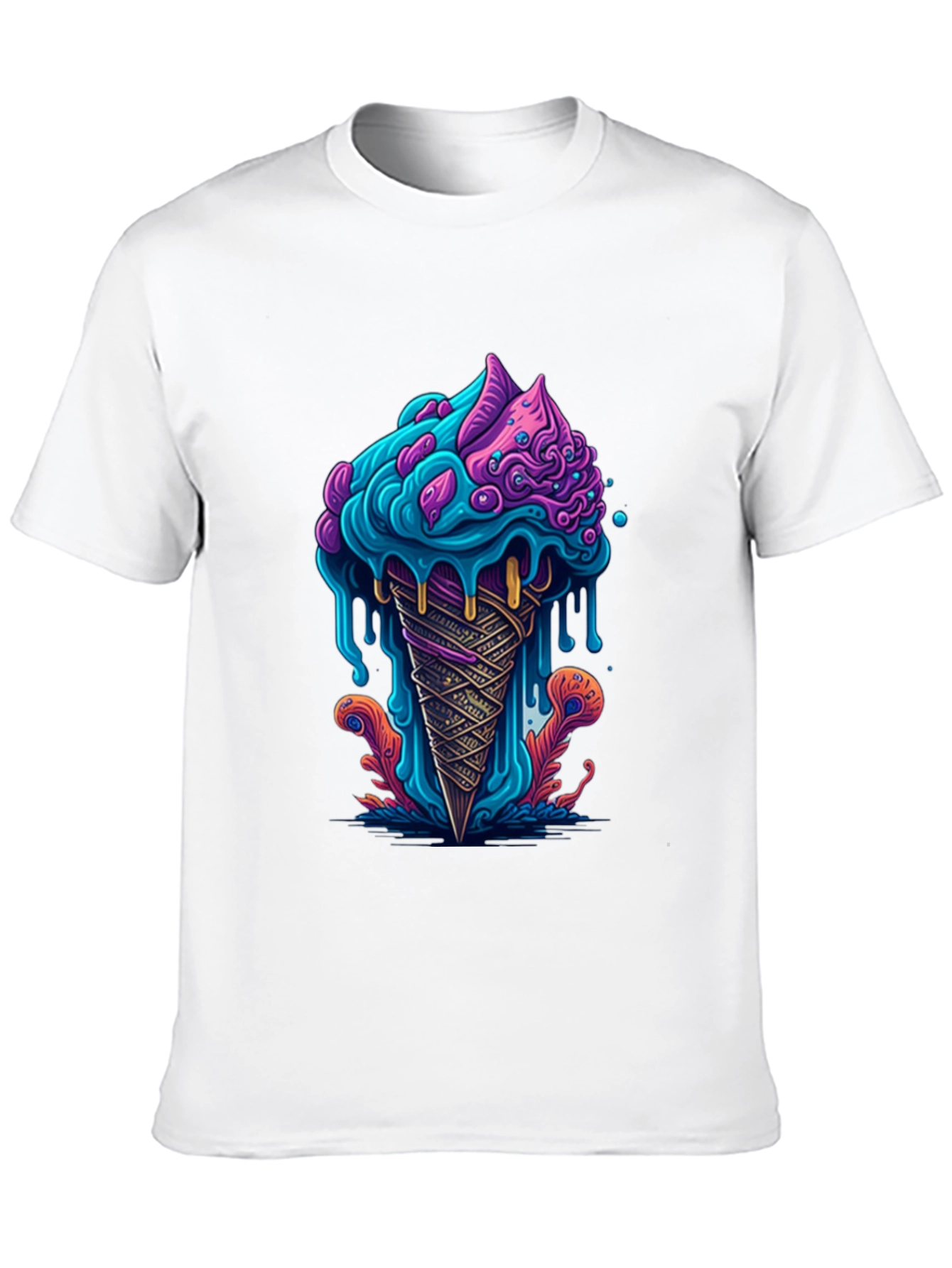 Psychedelic Ice Cream Cone Graphic Tee