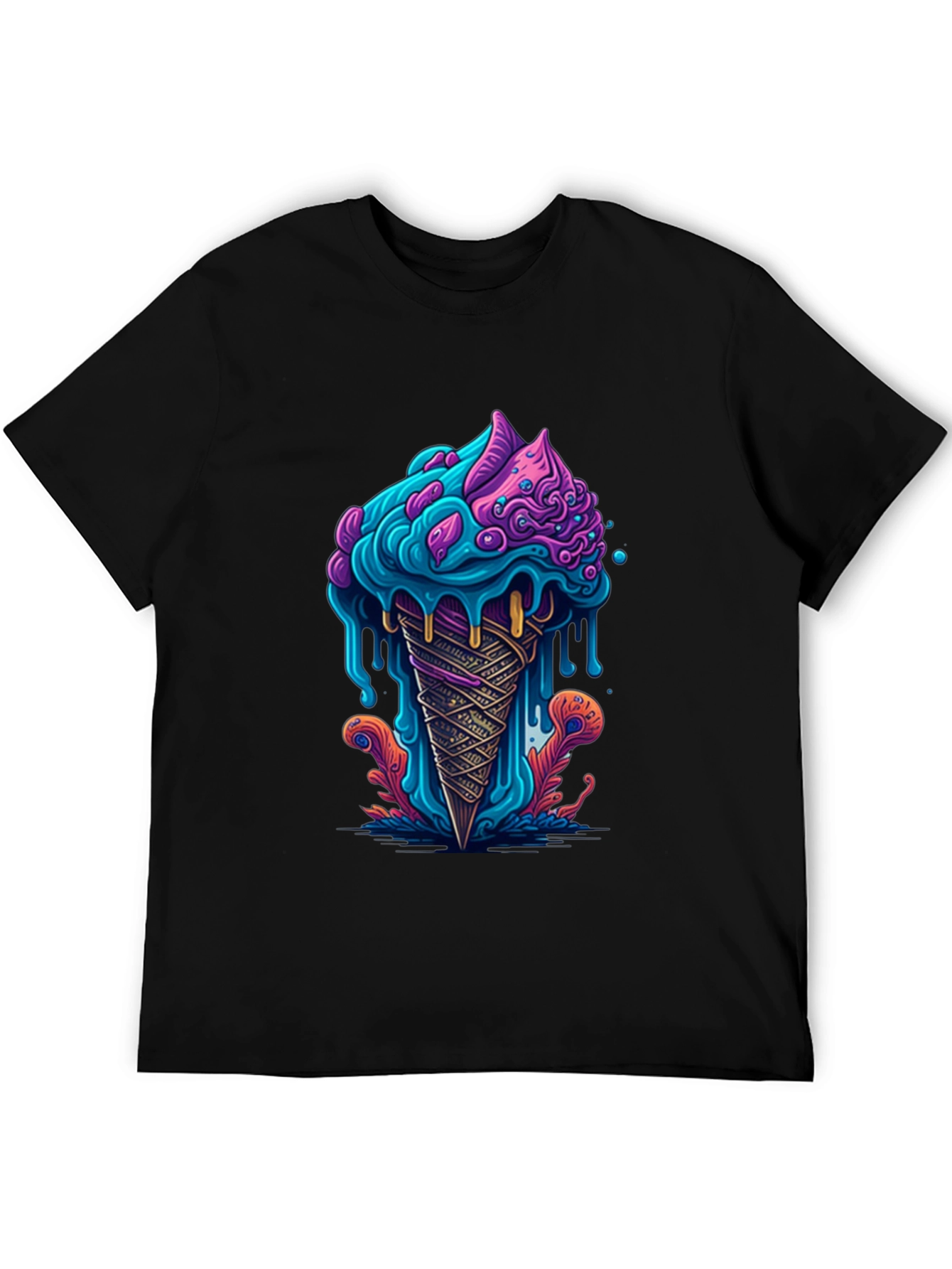 Psychedelic Ice Cream Cone Graphic Tee