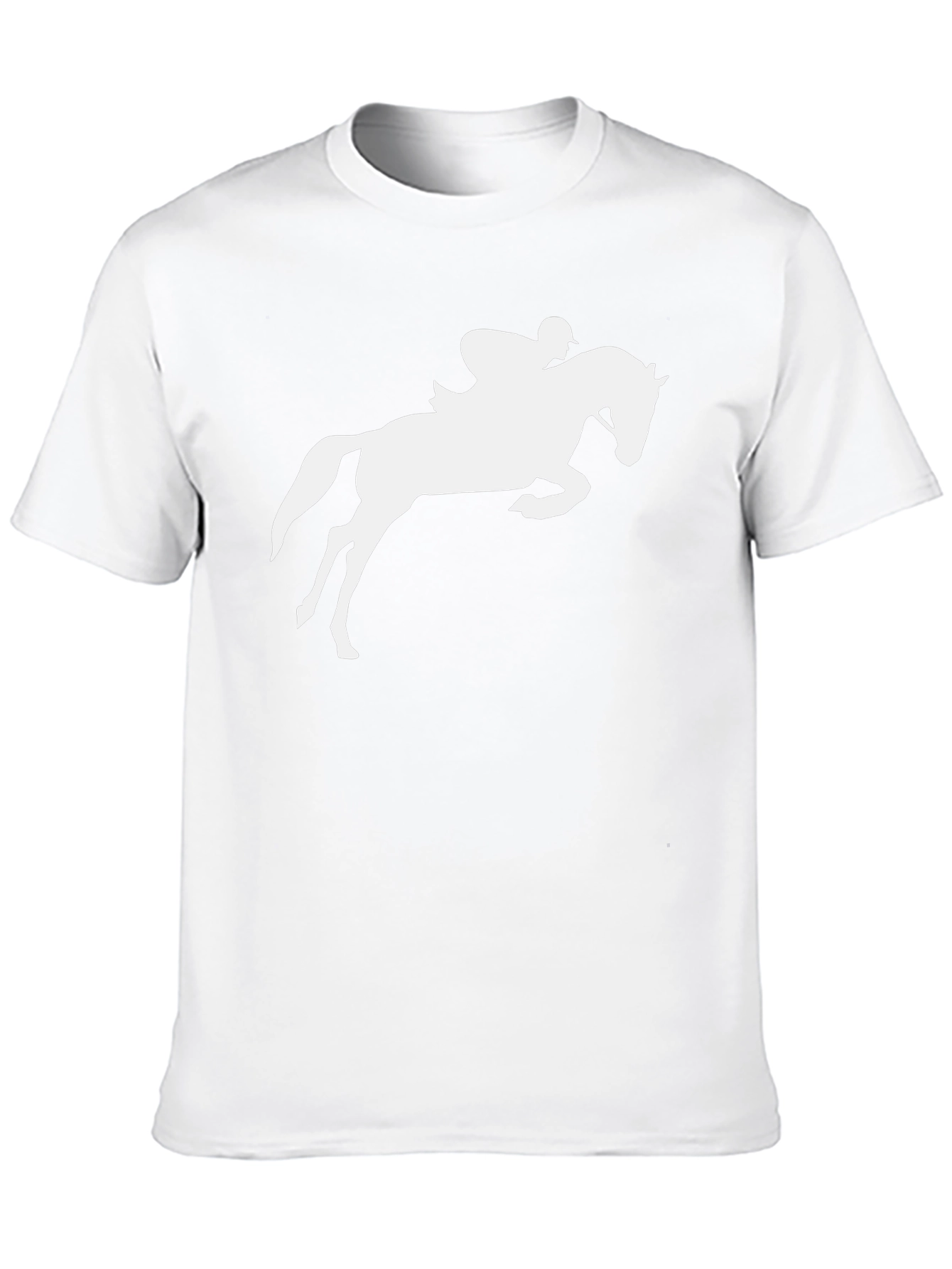 Equestrian Horse Jumping Graphic Tee - Black