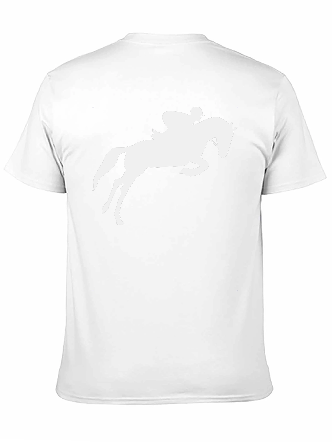 Equestrian Horse Jumping Graphic Tee - Black