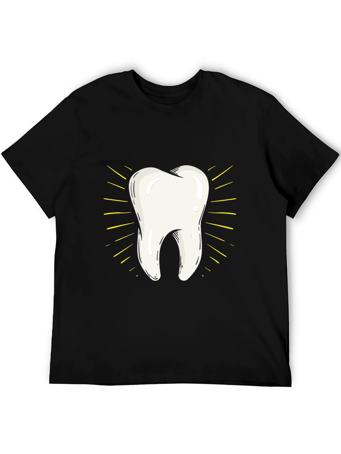 Tooth Graphic Tee - Black Cotton Comfort